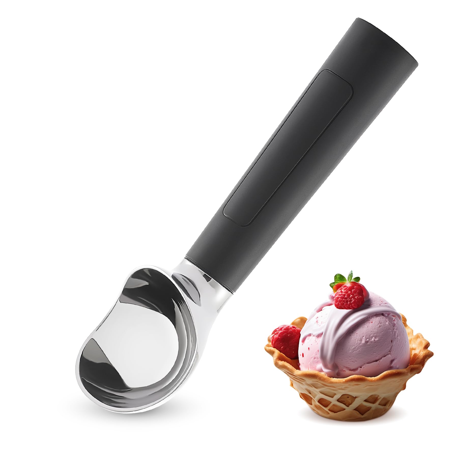 Heated Ice Cream Scoop Rechargeable, Electric Warming Ice Cream Scooper with LED Display, Heats to 158F for Hard Ice Cream, Easy