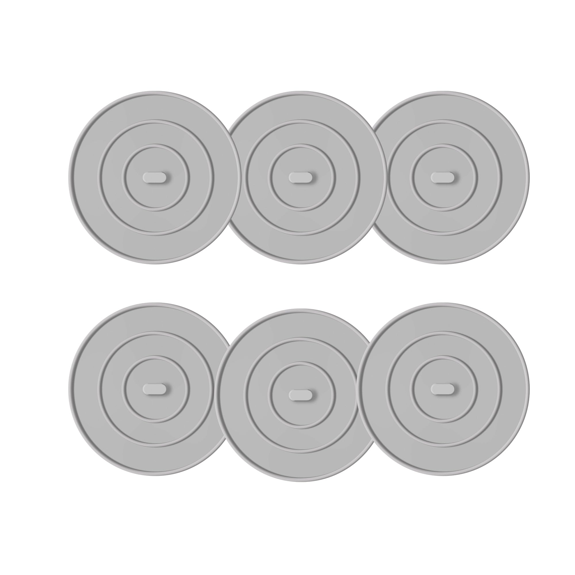 Silicone Tub Stopper 6 Packs, Large Bathtub Stopper Drain Plug, Flat Suction Drain Cover For Kitchen, Drain Stopper Bathroom Acc