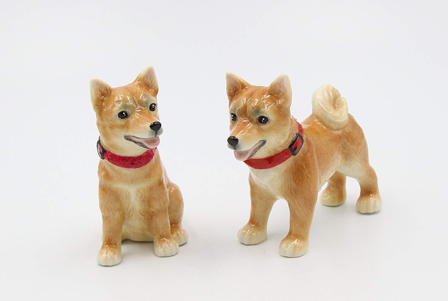 Cosmos Gifts 20777 Fine Porcelain Shiba Inu Dog Salt and Pepper Shakers Set, 3-5/8 L