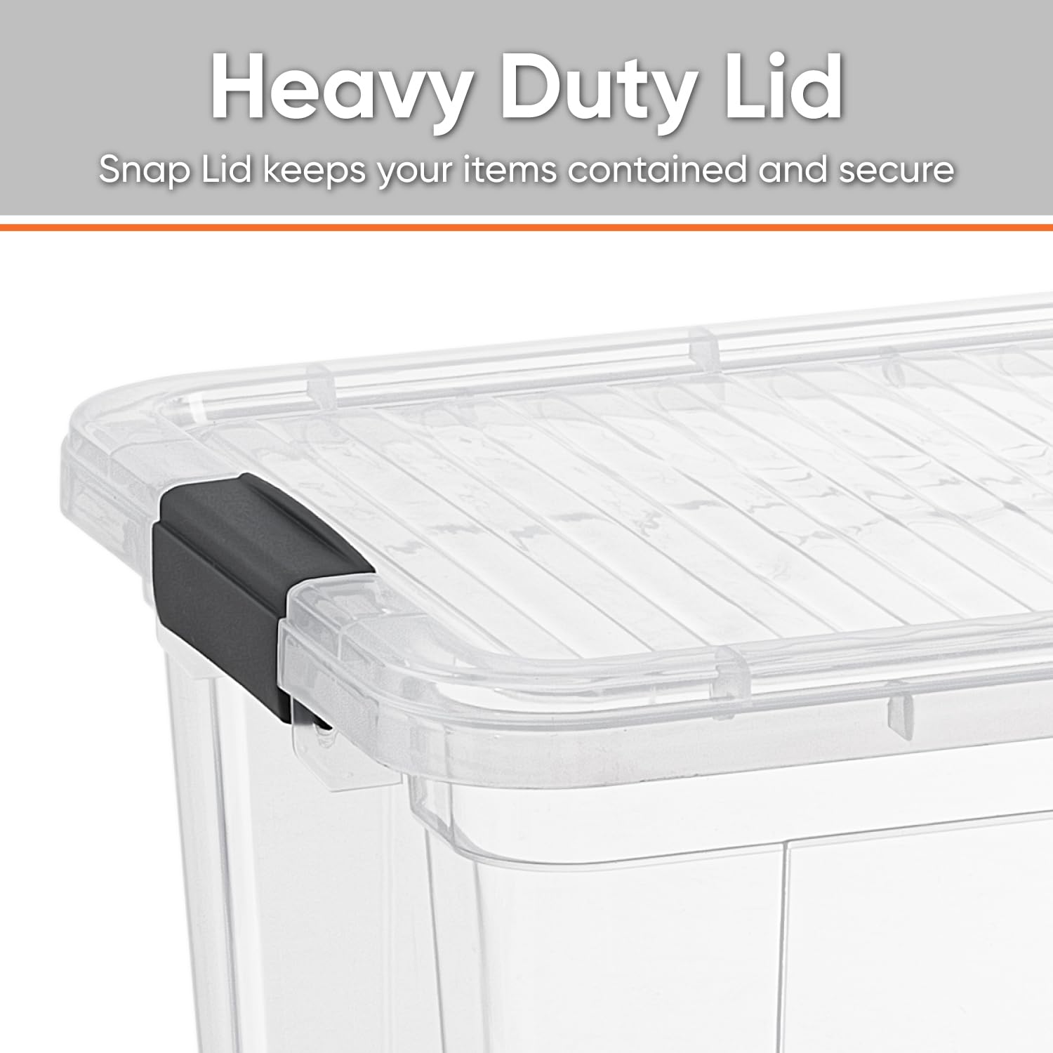 Superio Clear Storage Boxes With Lids, 3.5 Quart Plastic Container Bins For Organizing, Stackable Crates, Bpa Free, Non Toxic, O
