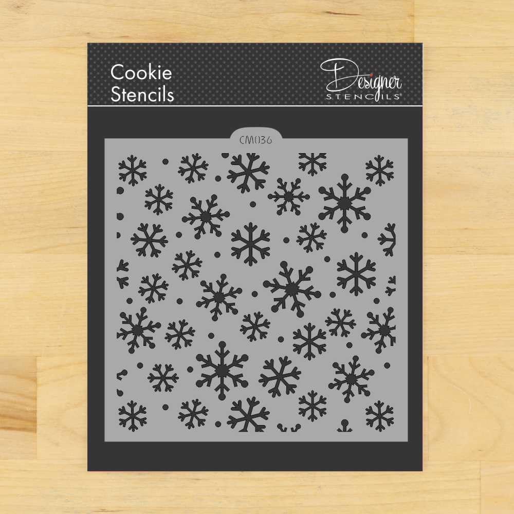 Snowflakes Cookie And Craft Stencil Cm036 By Designer Stencils