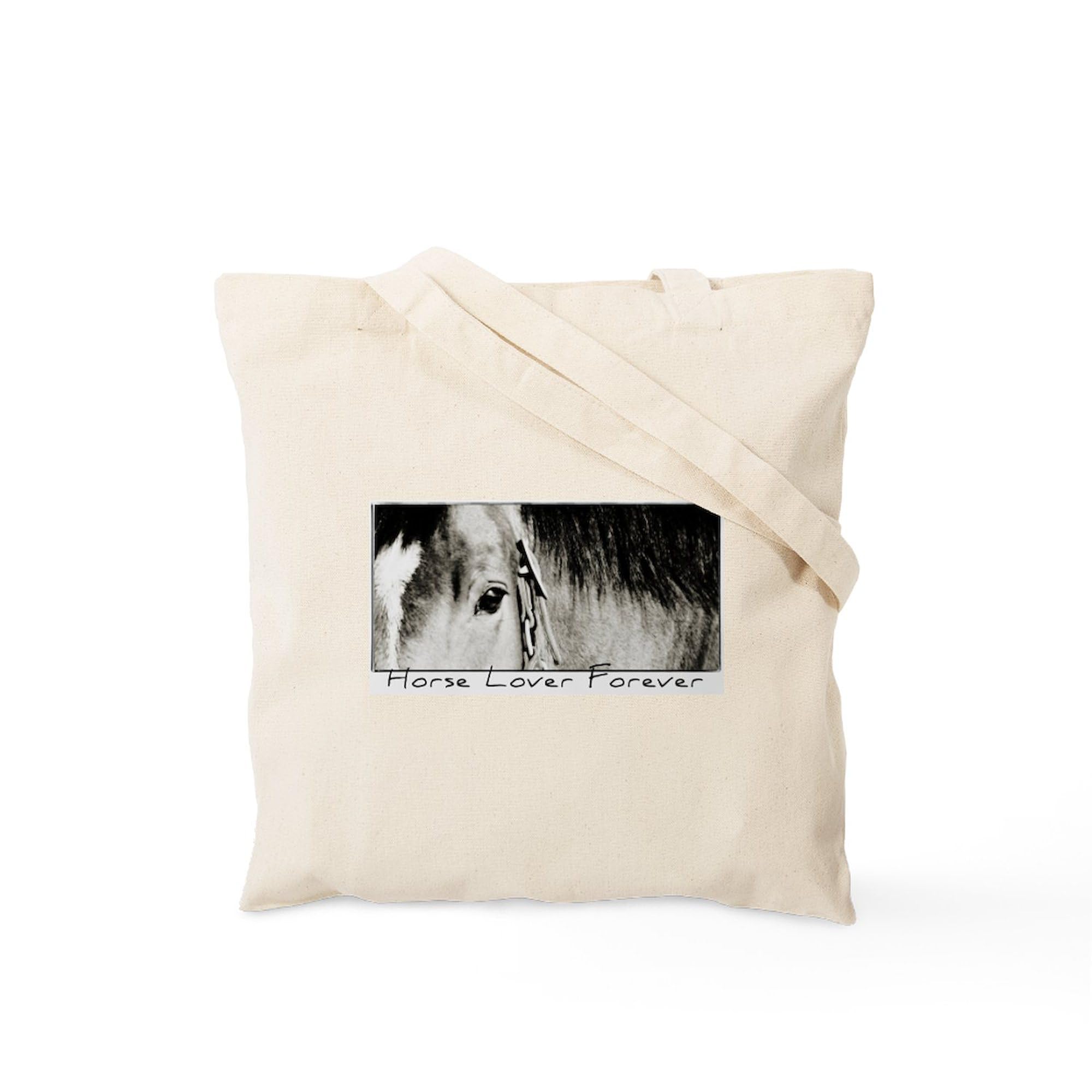 Cafepress Horse Eye Art Tote Bag Natural Canvas Tote Bag, Reusable Shopping Bag