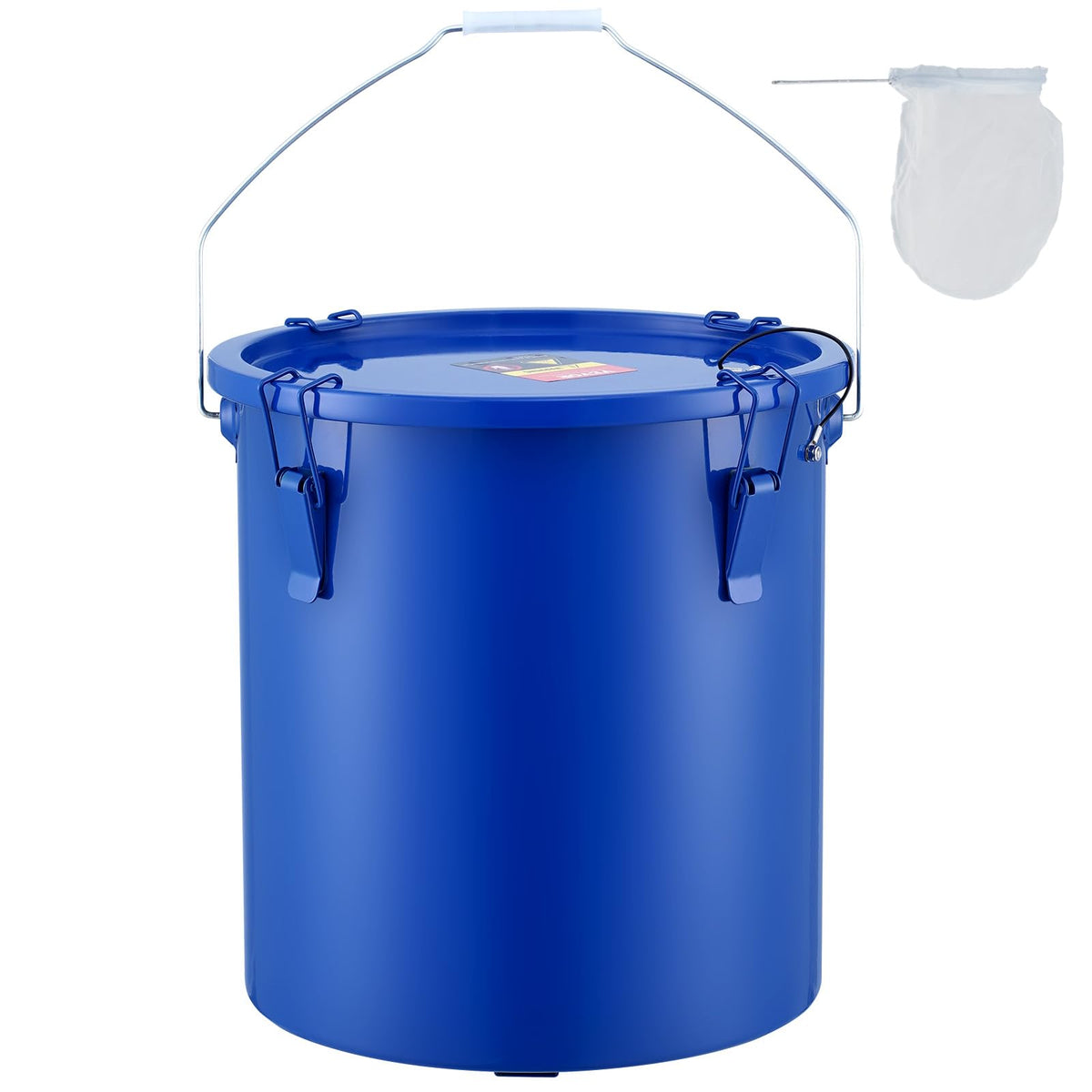 Vevor Fryer Grease Bucket, 6 Gal Oil Disposal Caddy Carbon Steel Fryer Oil Bucket With Rust-Proof Coating, Oil Transport Contain
