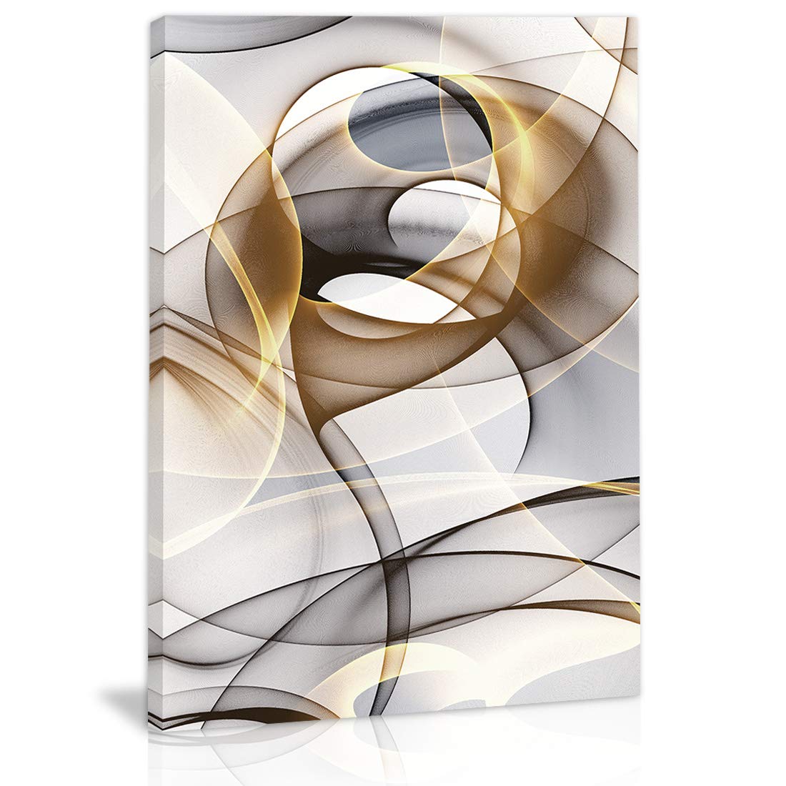 Abstract Wall Art Modern Abstract Wall Decor Gray And Gold Canvas Picture Painting Kitchen Prints Pictures For Home Living Dinin