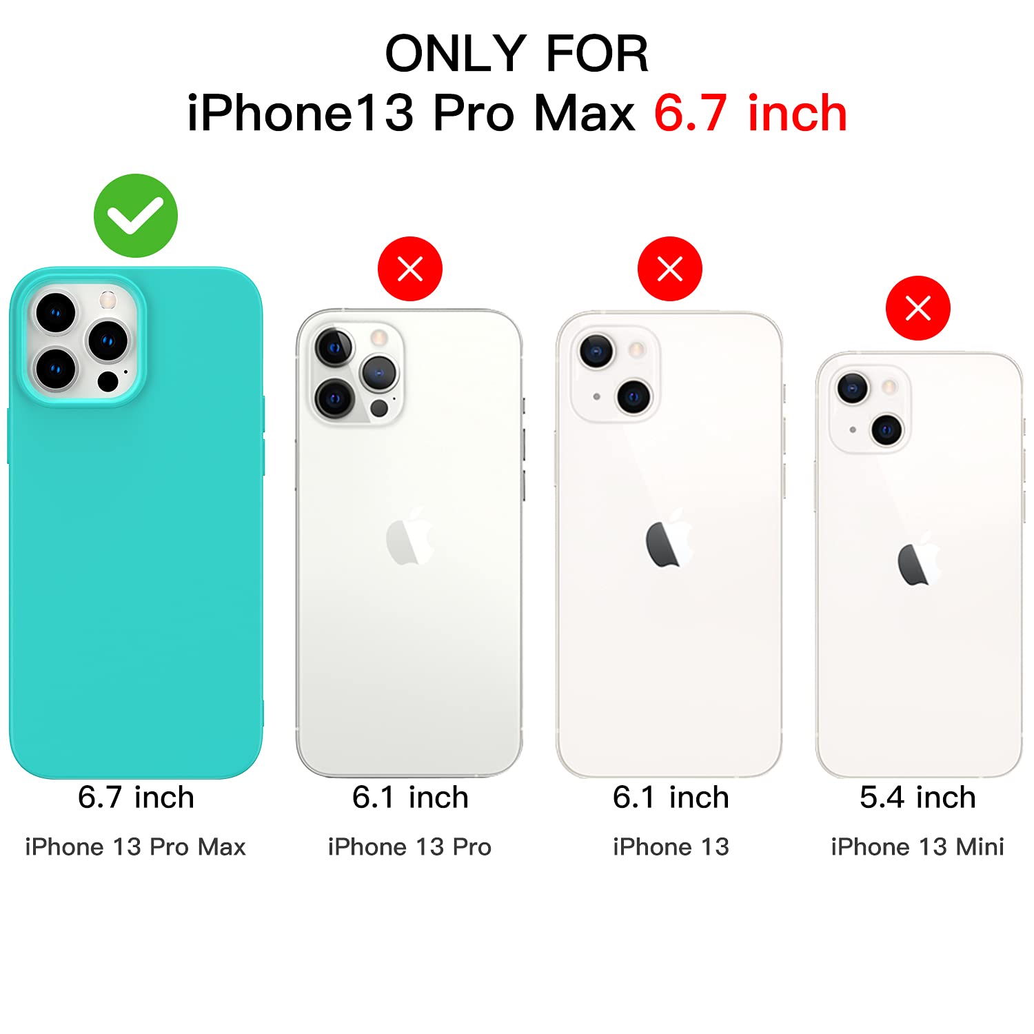 Amytor Designed For Iphone 13 Pro Max Case, Silicone Ultra Slim Shockproof Phone Case With Soft Anti-Scratch Microfiber Lining,