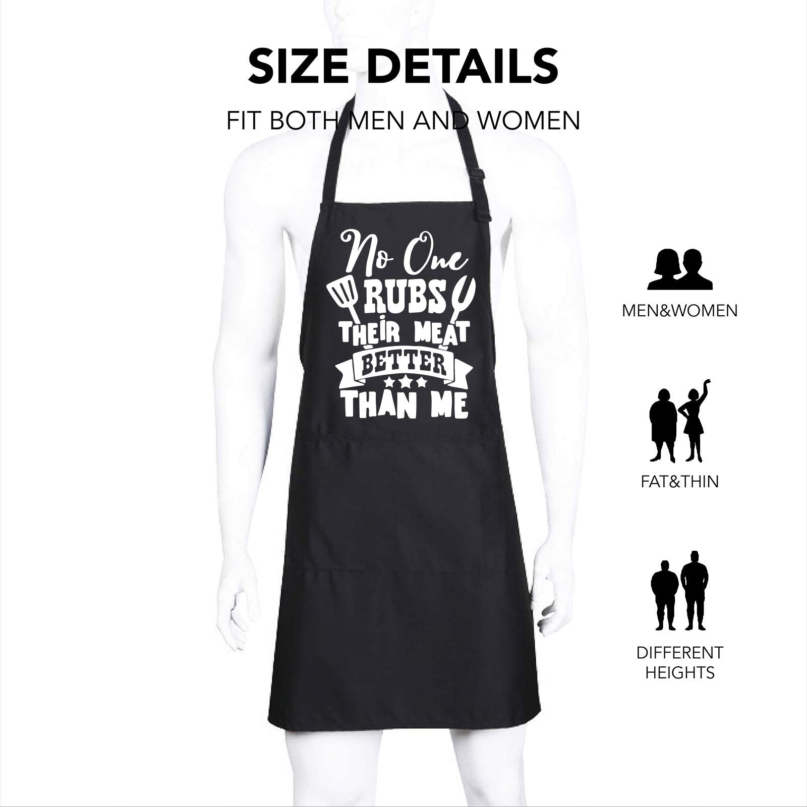 Ihopes+ Funny Black Baking Apron For Women Teens Baker,Cute Baking Apron With 2 Pockets And Adjustable Neck Strap,Perfect For Bi