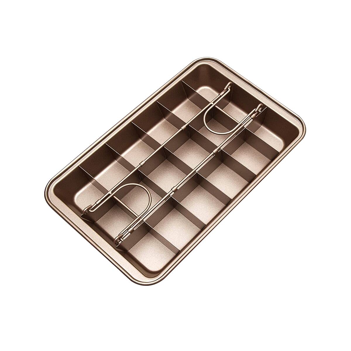 Kofebe Brownie Pan, Non-Stick Brownie Baking Pan With Dividers, Brownie Cutter,Brownie Tray,18 Pre-Slice Brownie Baking Tray 12
