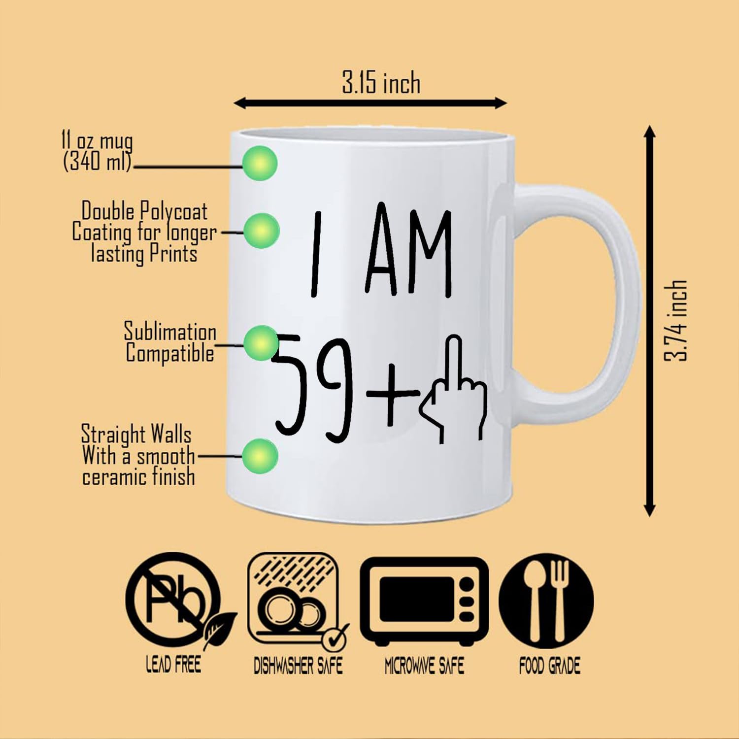 Kwieema Funny 1963 60th Birthday Mugs Ideas for Men and Women Best Novelty Ceramic Coffee Mugs Anniversary Tea Cup for Him  Her  Husband or Wife - 60 Year Old Mug for Mom  Dad (60th coffee mugs)