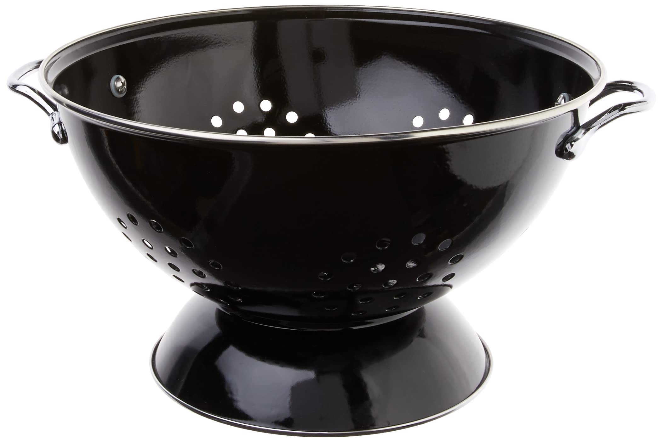 Calypso Basics by Reston Lloyd Powder Coated Enameled Colander, 5 Quart, Black