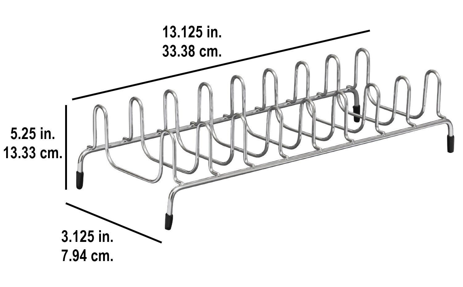 ClosetMaid 53482 Lid and Plate Organizer  Satin Chrome