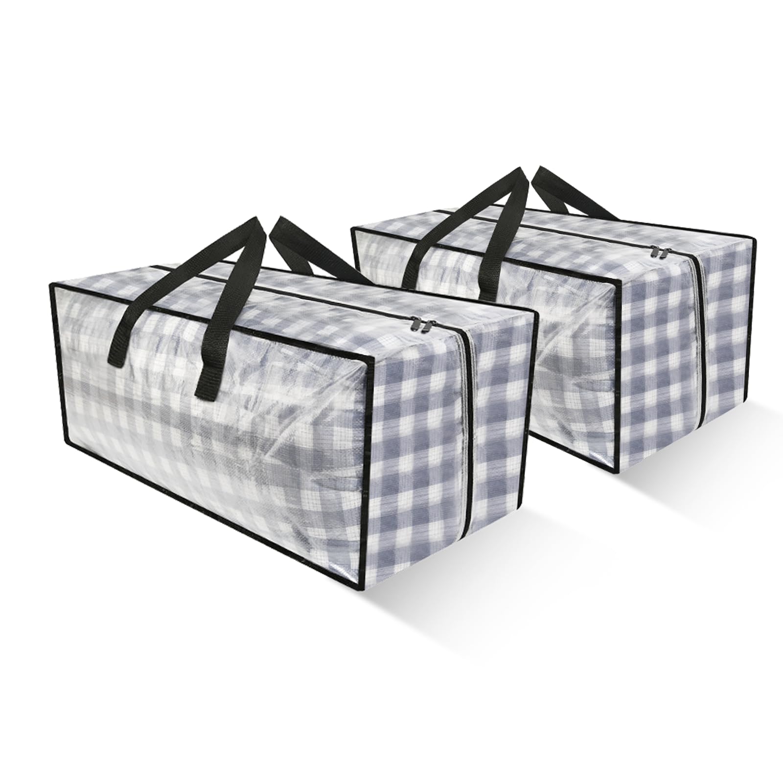 Clear Storage Bags With Zipper, 2 Pack Large Moving Bags Heavy Duty Extra Large, Plastic Storage Totes For Clothes, College Dorm