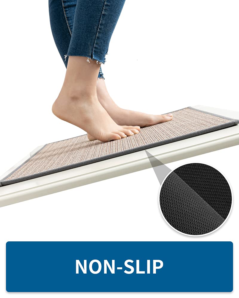 Kitchen Rugs And Mats Non Skid Washable, Absorbent Runner Rugs For Kitchen, Front Of Sink, Kitchen Mats For Floor(Grey, 20''X47'