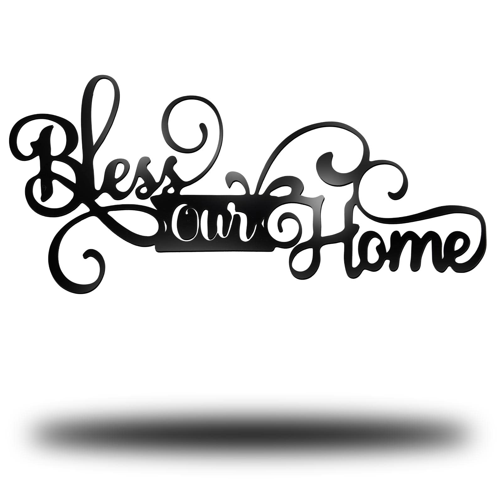 Wall Decor Sign Bless Our Home Metal Wall Decor Black Metal Wall Decorations for Bedroom Bless Our Home Wall Decor Metal Word Ar