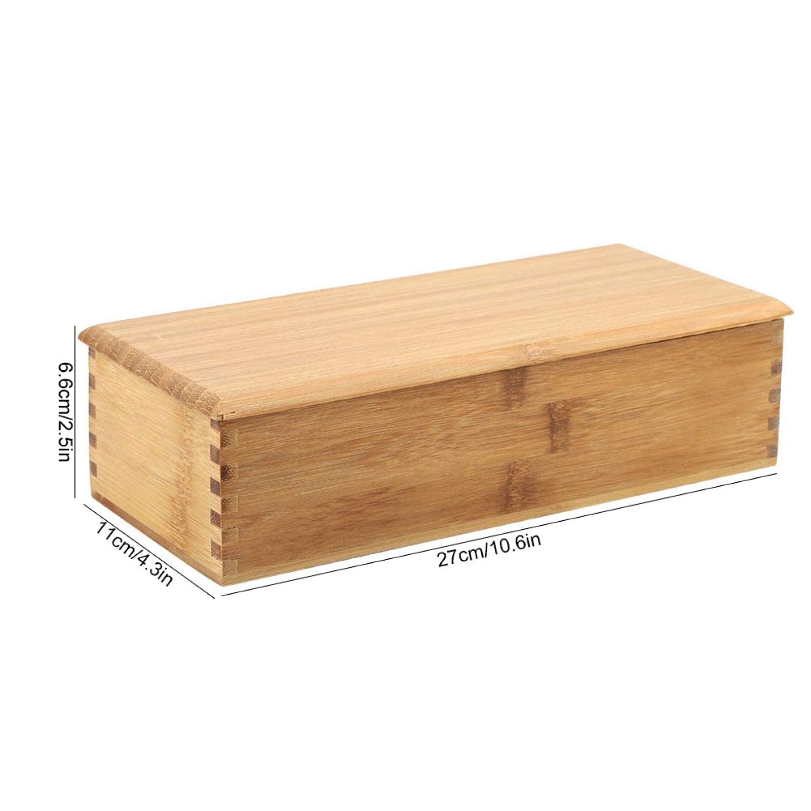 Wooden Cutlery Box With Lid, Small Drawer Organizer Kitchen, Cutlery Organizer In Drawer For Spoon Utensil Organizer Chopsticks