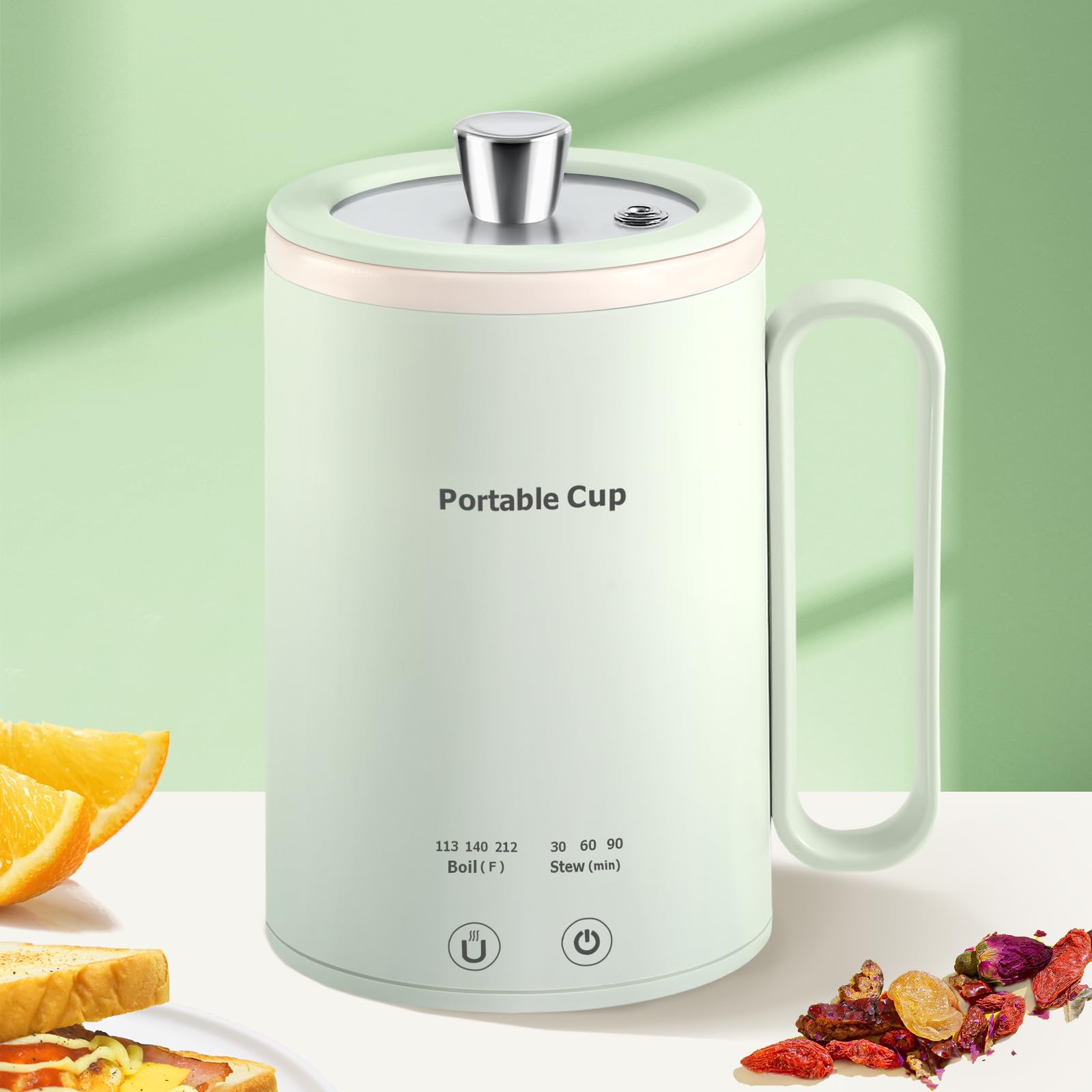 Janhesty Small Portable Electric Kettle: 400Ml Mini Hot Water Boiler Heater, 300W Travel Tea Coffee Kettle, Personal Health Stew