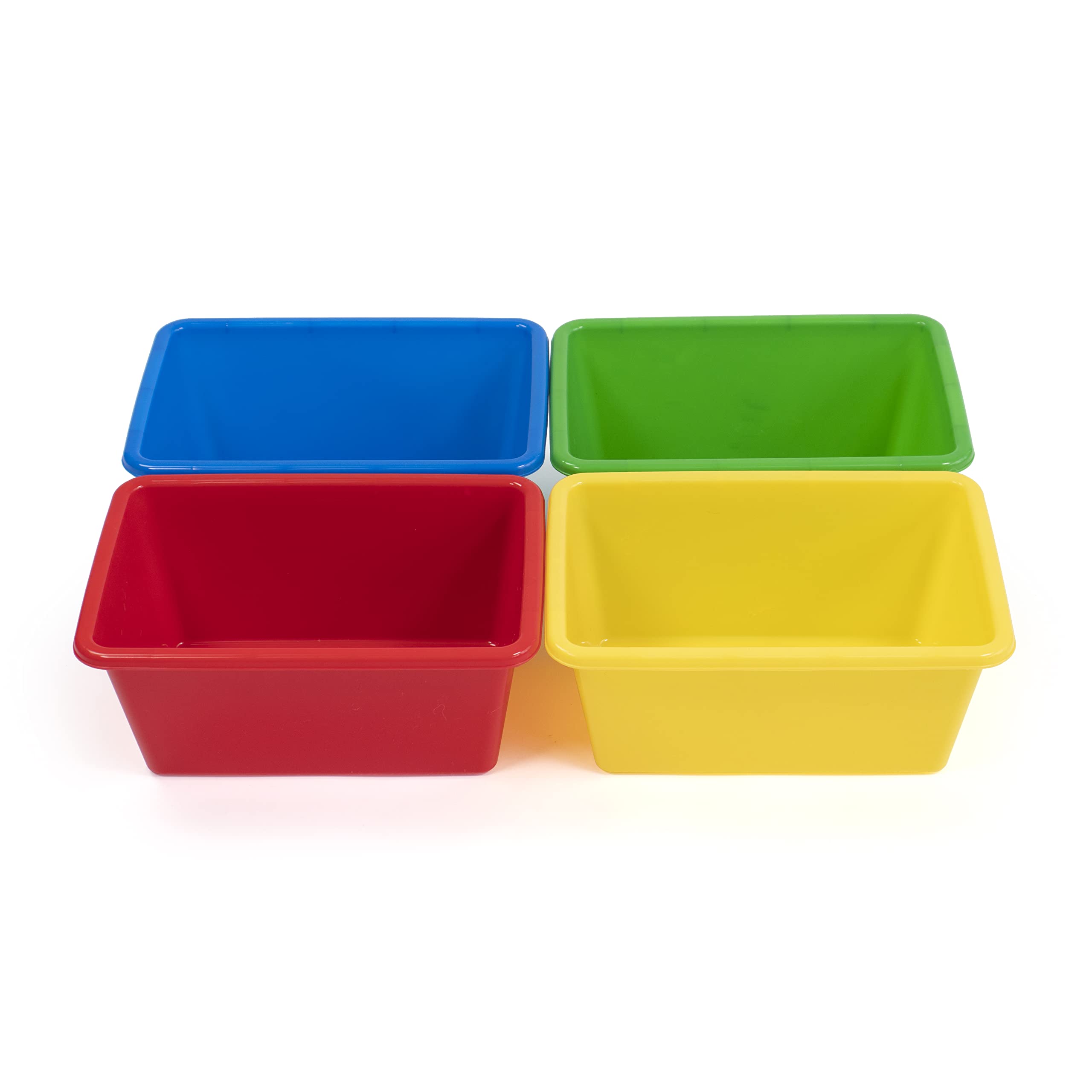 Humble Crew Small Plastic Storage Bins, Set Of 4, Primary Colors