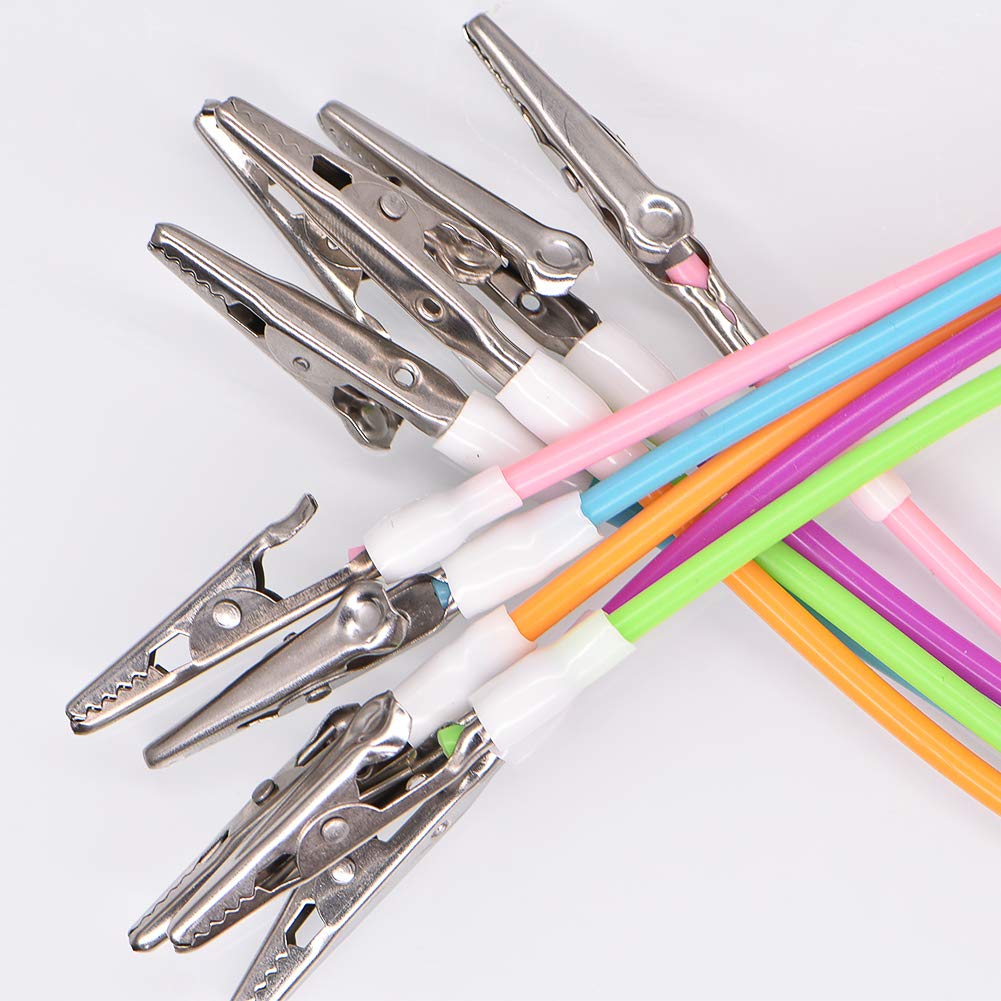 Mibiciri Dental Silicon Bib Clips,Colorful Sterilizable Bib Clips Napkin Holder Chain (10 Pcs)