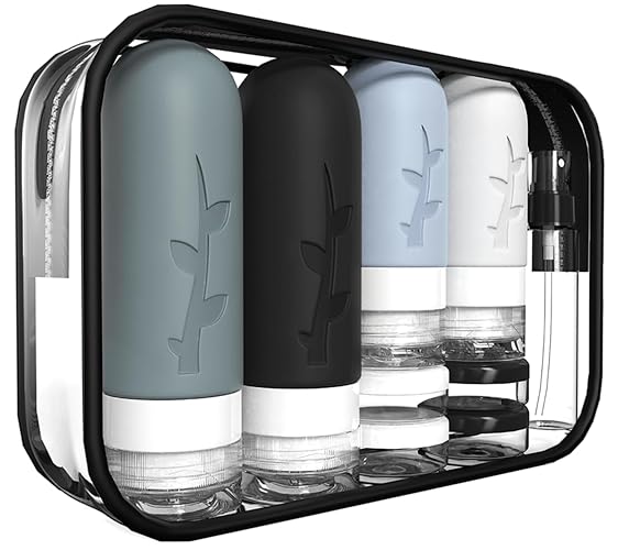 18Pack Travel Bottles for Toiletries  TSA Approved Travel Size Containers for Toiletries Liqus Shampoo And Conditioner travel Bottles  Perfect for Business or Personal Travel Essentials(BPA Free)