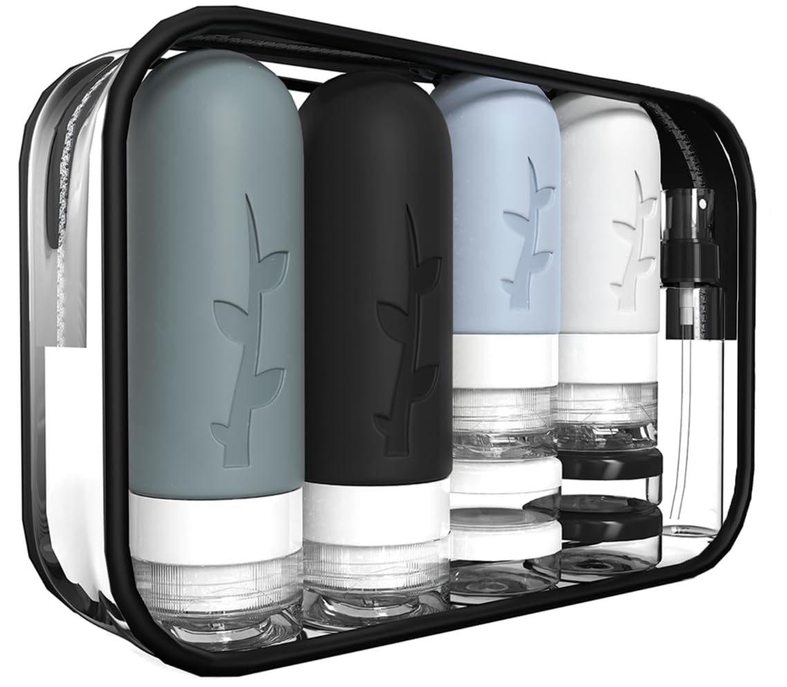 18Pack Travel Bottles For Toiletries, Tsa Approved Travel Size Containers For Toiletries,Liqus Shampoo And Conditioner Travel Bo