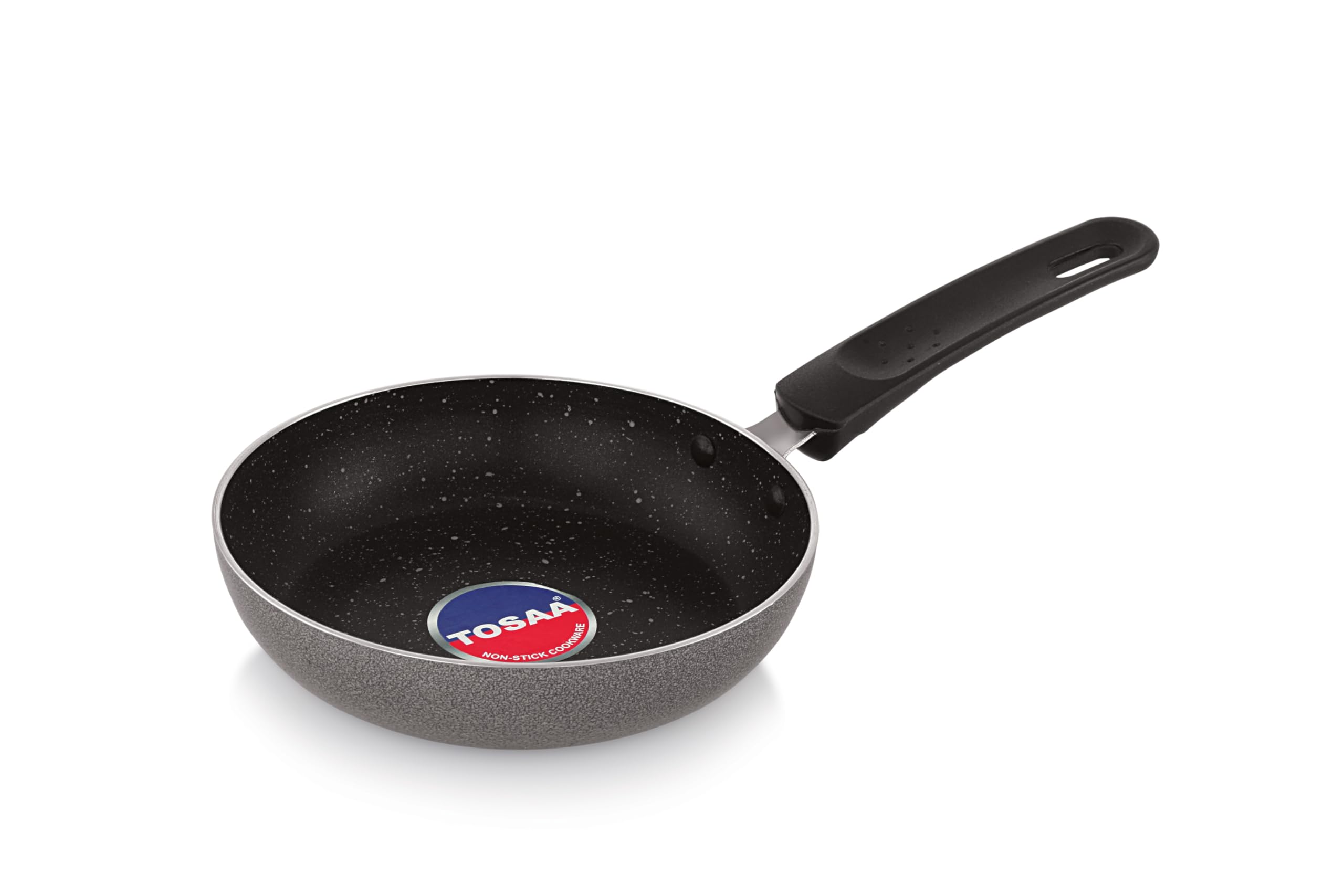 Tosaa Non-Stick Mini Fry Pan - Breakfast Pan, Pancake, Uttapam, Noodles, Snack Maker Granite Exterior Finish, Induction & Gas Co