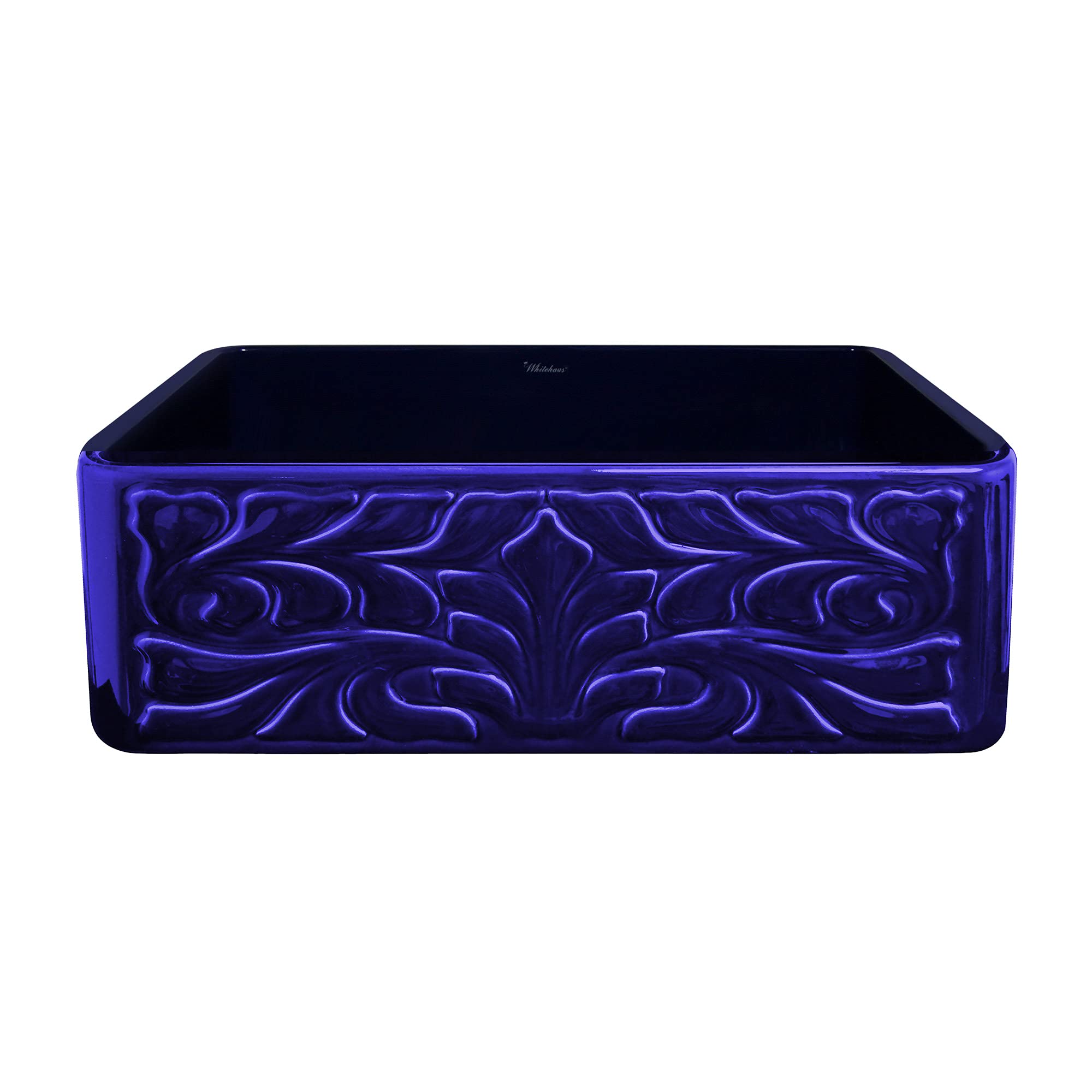Whitehaus Whflgo3018-Blue Reversible Kitchen Fireclay Sink, 30 X 18 X 10, Sapphire Blue