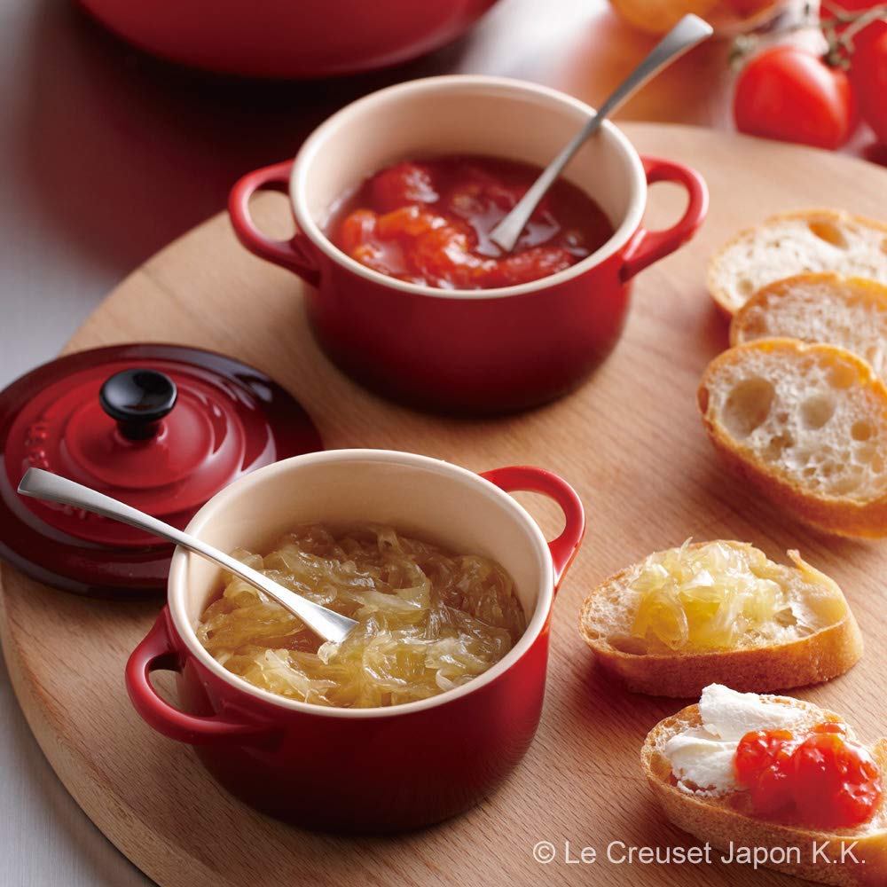 Le Creuset Stoneware Mini Round Cocotte  8 oz.  Cerise