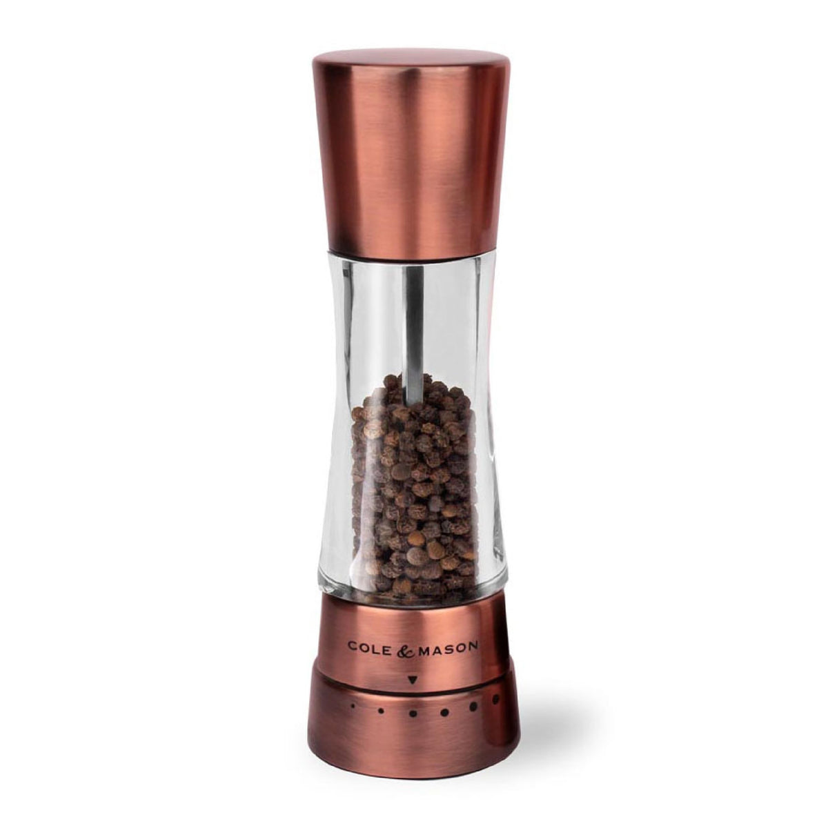 Cole & Mason Derwent Pepper Grinder - Copper Mill Includes Gourmet Precision Mechanism And Premium Peppercorns