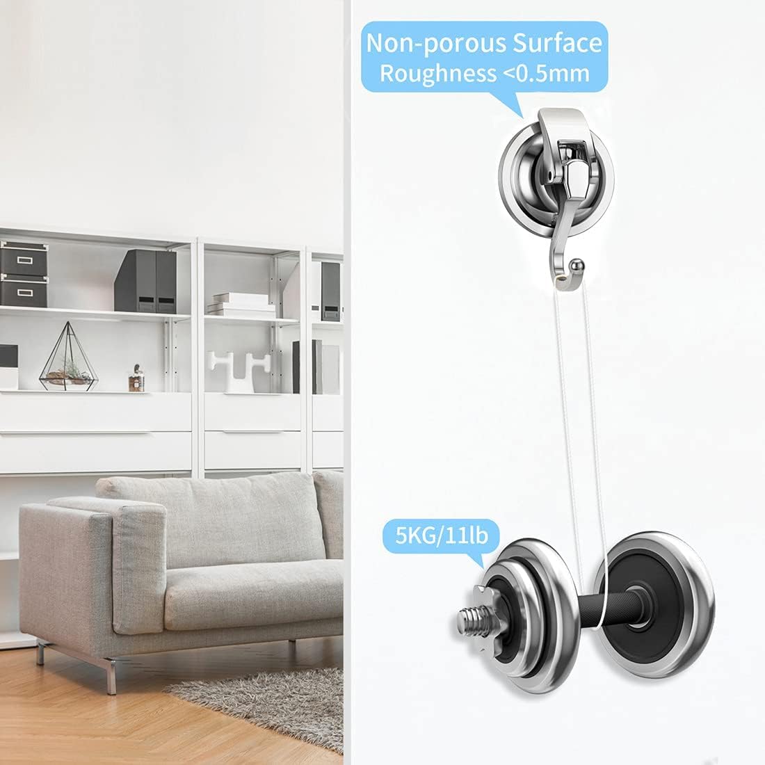 Tesot Suction Cup Shower Caddy, Shower Shelf Soap Dish With Hooks For Razor, Sponge, Rust Proof 304 Stainless Steel, Black