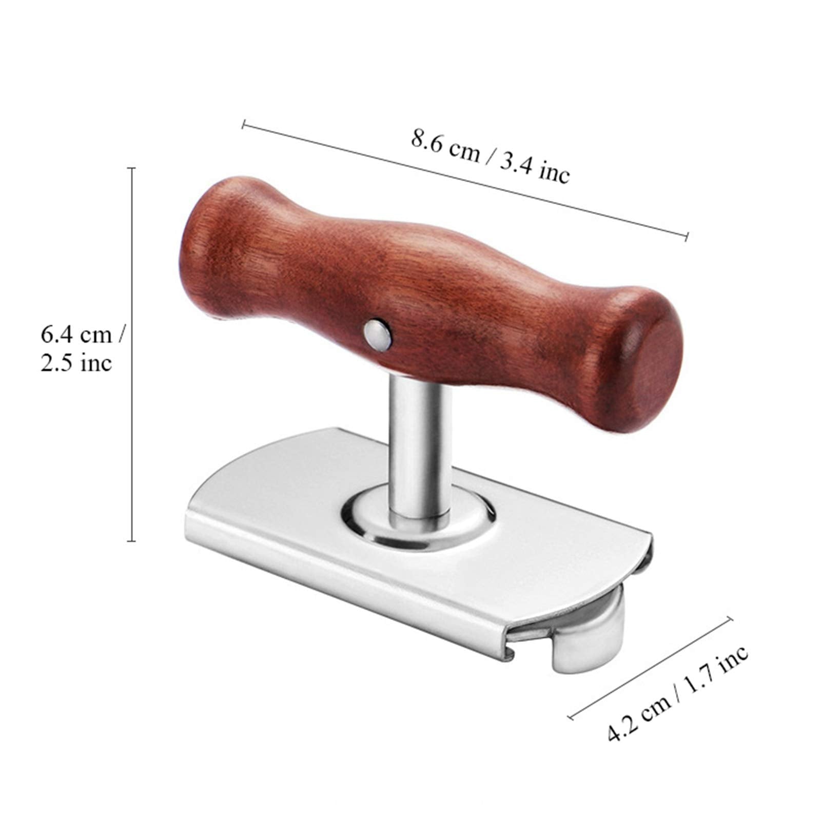 Kunovo Jar Opener for Weak Hands, Large Brown Wood Tool for Seniors & Children, Easy Twist Design