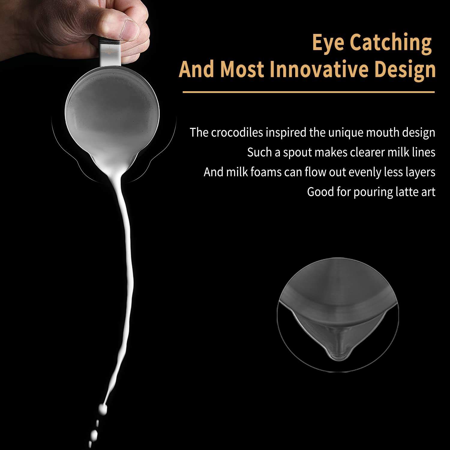 Mhw-3Bomber Milk Frothing Pitcher 16.9Oz/500Ml Latte Art Pitcher Stainless Steel Espresso Steaming Pitcher Colorful Barista Milk