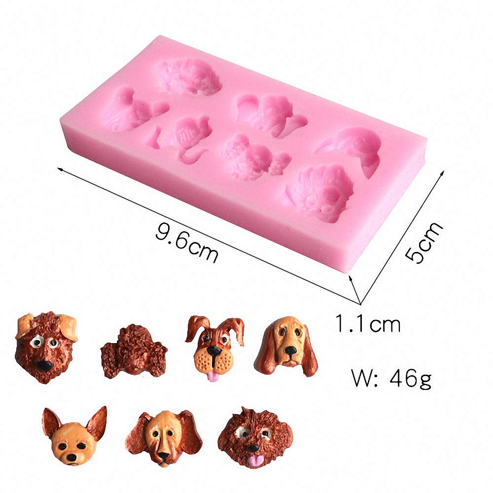 2Pcs/Set Dog Paw & Bone Fondant Molds Silicone Chocolate Candy Gumpaste Mould Paper Clay Resin Epoxy Cake Cupcake Topper Decorat