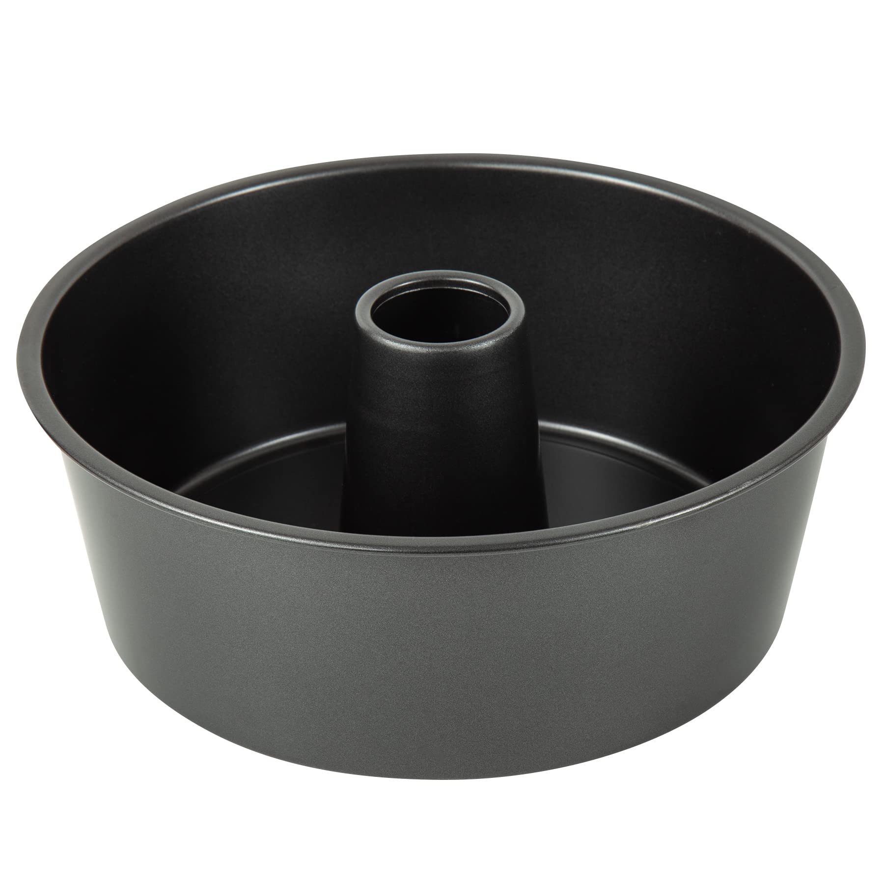 Non-Stick Angel Food Cake Pan 10 Inch, Made Of Heavy Duty Dark Grey Aluminum For Home Kitchen