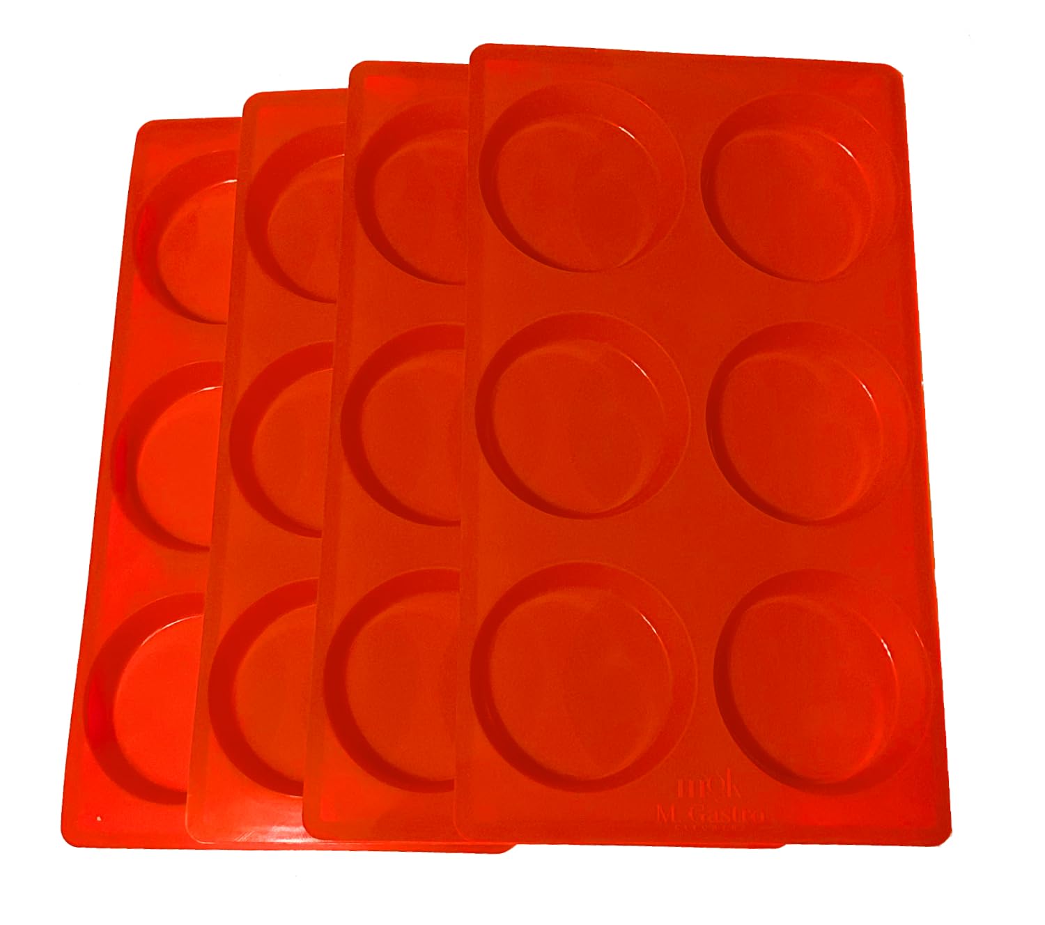 Muffin Top, Whoopie Pie, Brownie, Cookie 6 Cavity Silicone Baking Mold (Muffin Top, 6 Cavity)