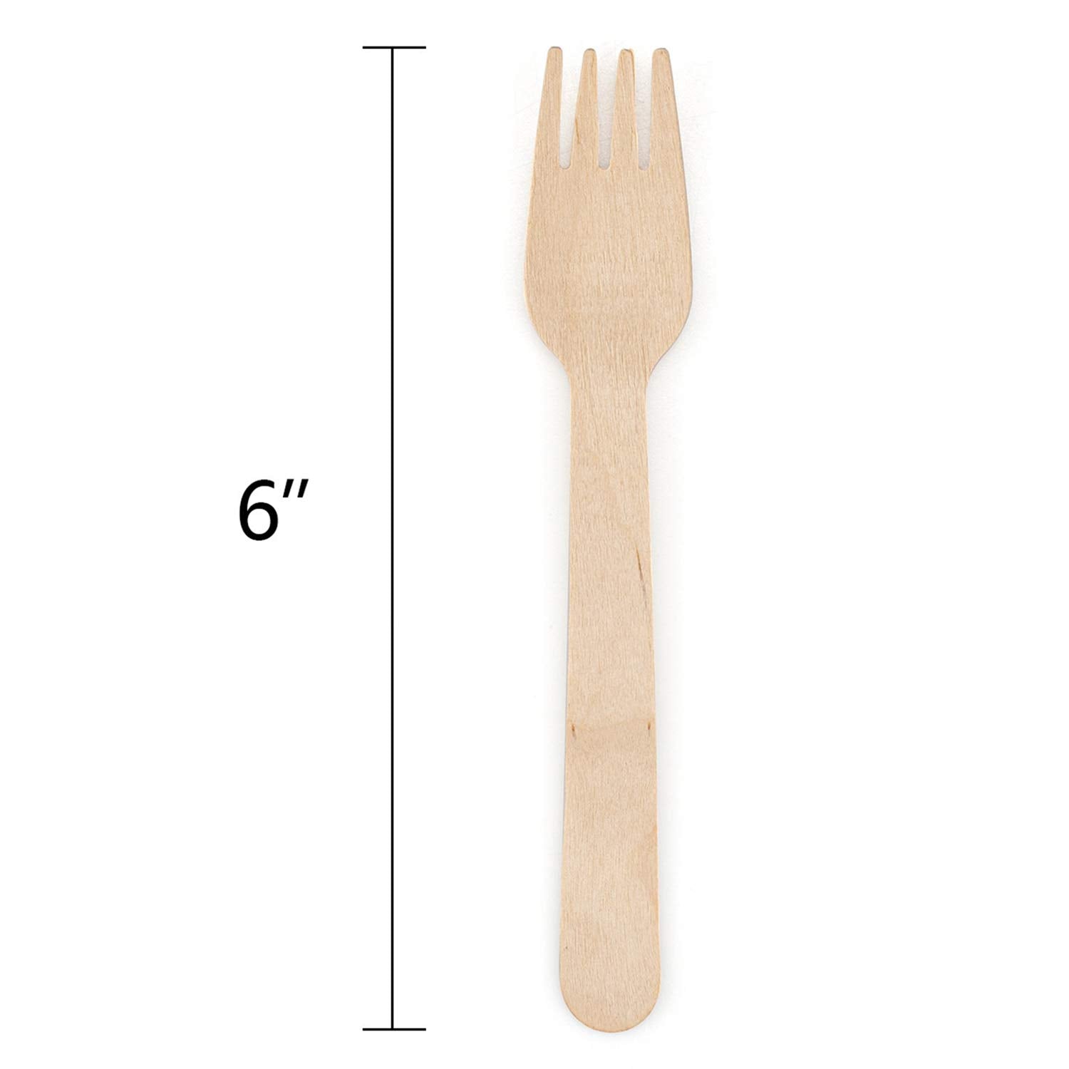 Hedume 300 Pack Disposable Wooden Forks  100% All-Natural  Eco-Friendly  Biodegradable and Compostable  Party Supplies for Any Graduation  Luau  Tea Party and More
