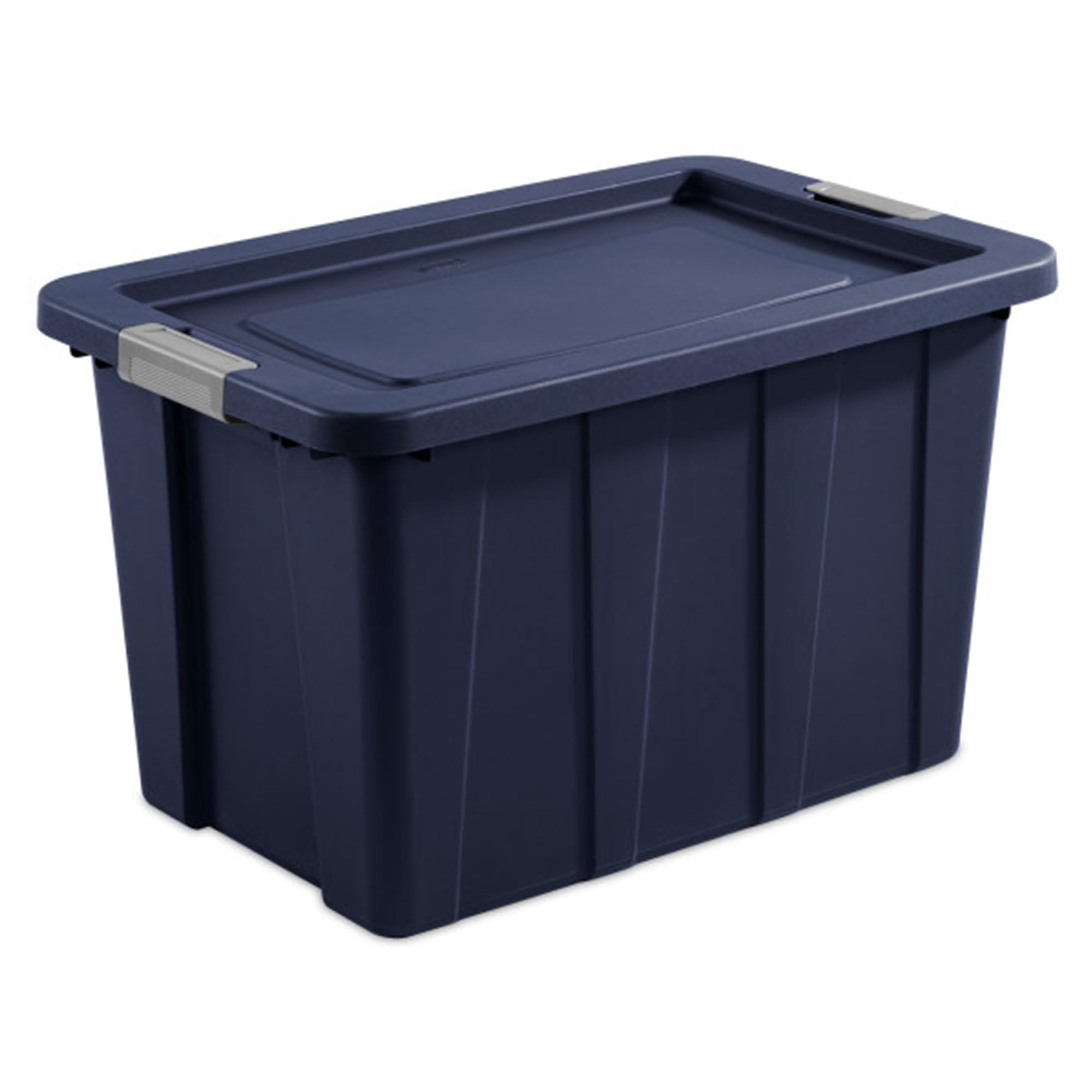 Sterilite 4-Pack Storage Bins With Lids, Heavy Duty Totes, Tuff1, 30 Gallon, Dark Indigo