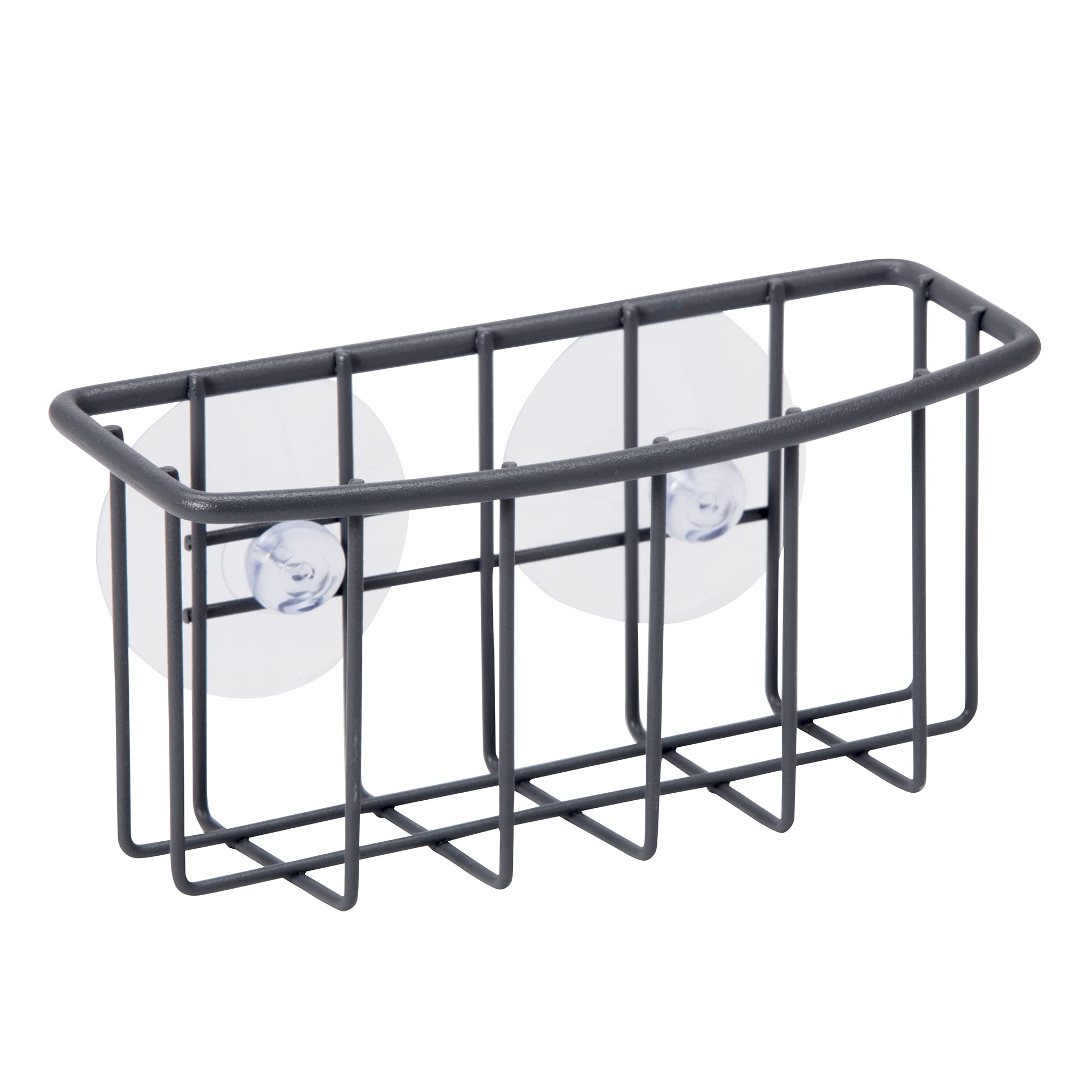 Oggi Metal Suction Sink Caddy- Kitchen Brush, Bar Soap, or Sponge Holder for Kitchen Sink, Great Kitchen Sink Organizer for Sink