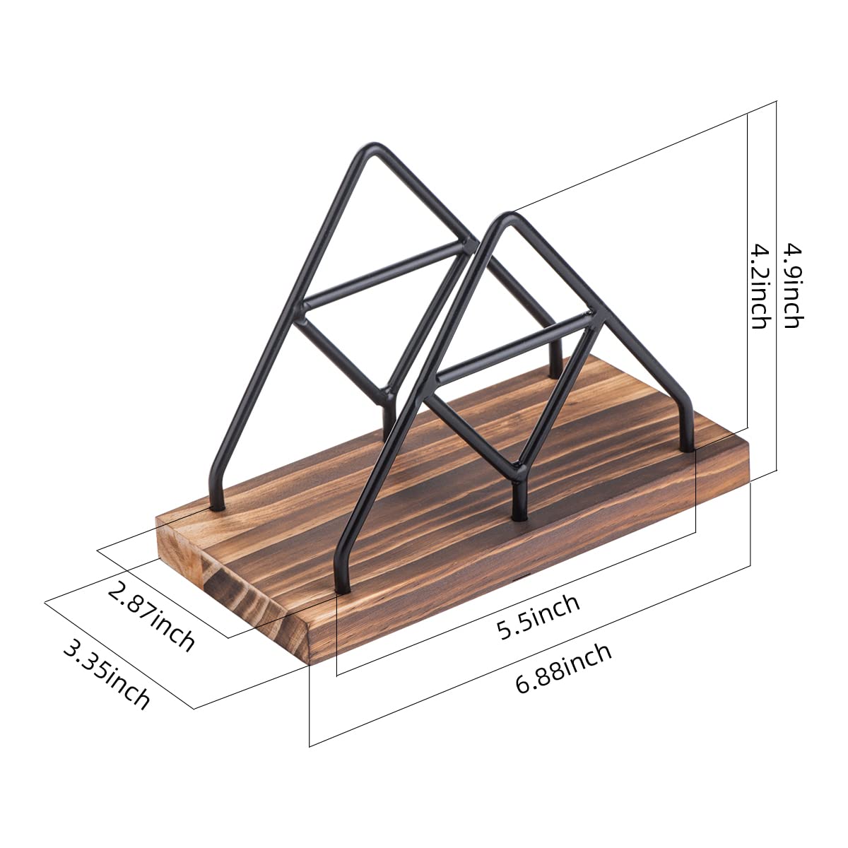 Choxila Napkin Holder For Table, Napkin Dispenser With Black Metal Wire For Modern Farmhouse Decor Restaurant Kitchen Decor