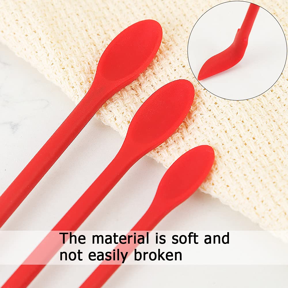 8 Pcs Mini Spatulas Makeup Scraper, Silicone Mini Spatula For Cosmetics, Reusable Small Thin Jar Scraper For Getting Lotion Out,