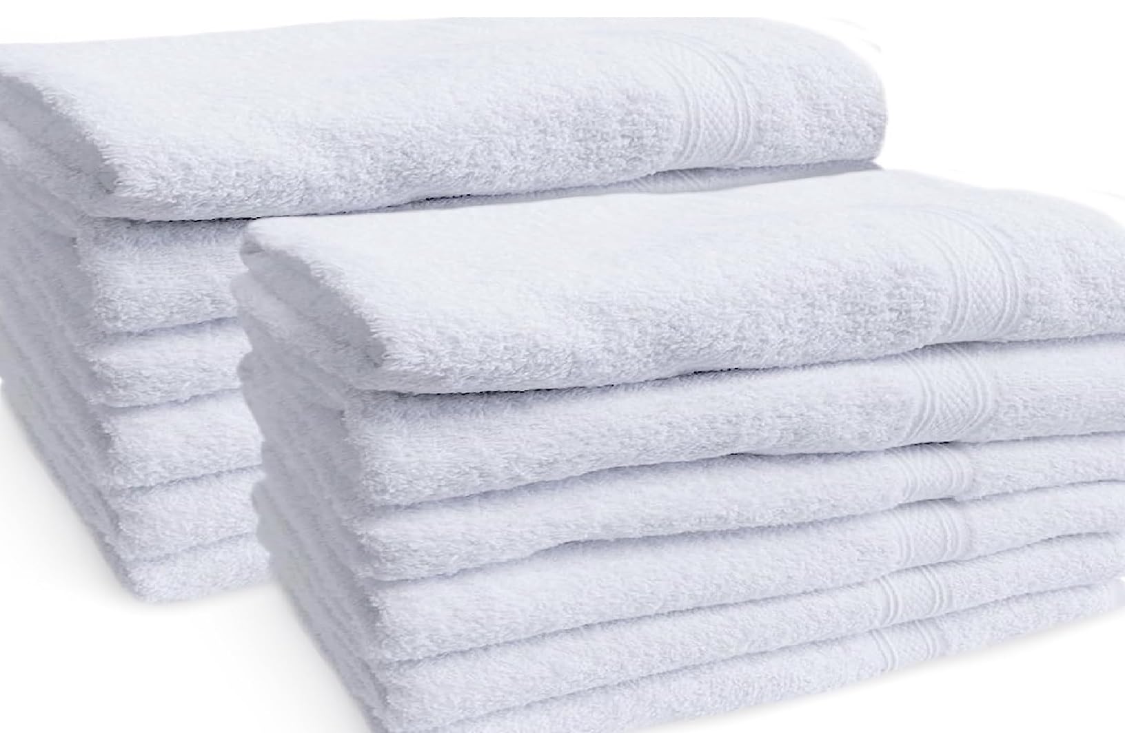 Towels N More 12 Pack 20X40 White Gym Towels, Small Bath Towels For Bathroom, Salon, Hair Dry, Spa Quality Extra Soft Towel Made