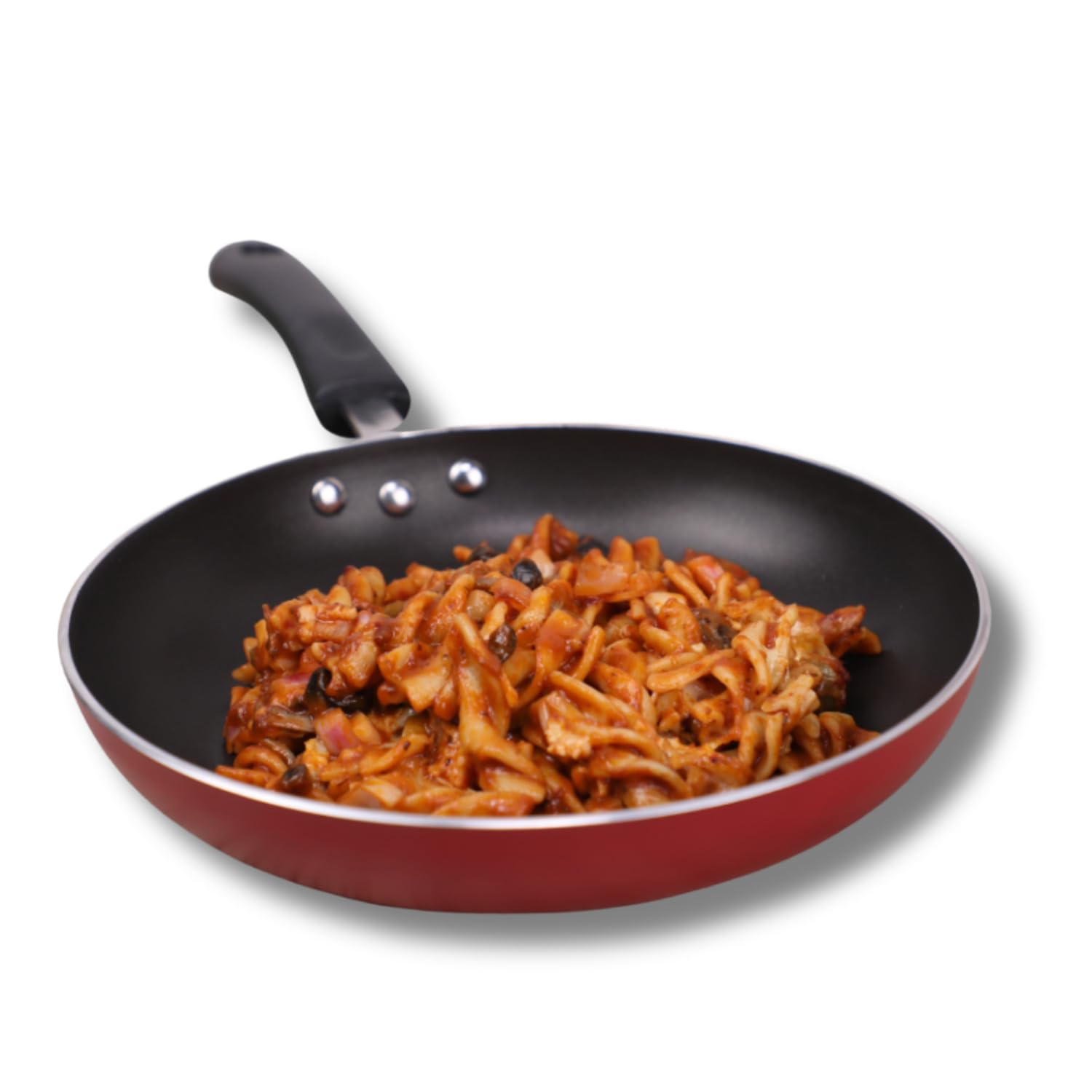 Vinod Zest Inducto Aluminium Non Stick Frypan - 20 Cm | 3Mm Extra Thick | 3 Layer Coating | Swiss Quality | Metal Spoon Friendly