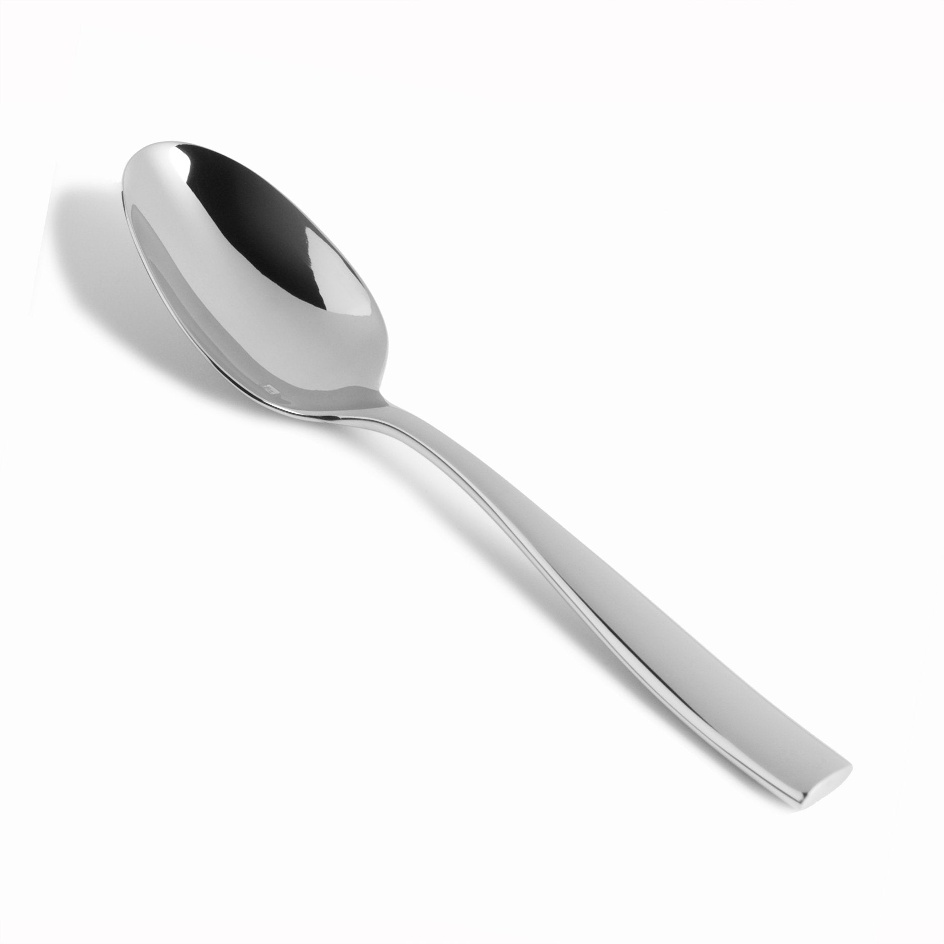 Fortessa Lucca 18/10 Stainless Steel Flatware Dessert/Oval Soup Spoon, Set Of 12