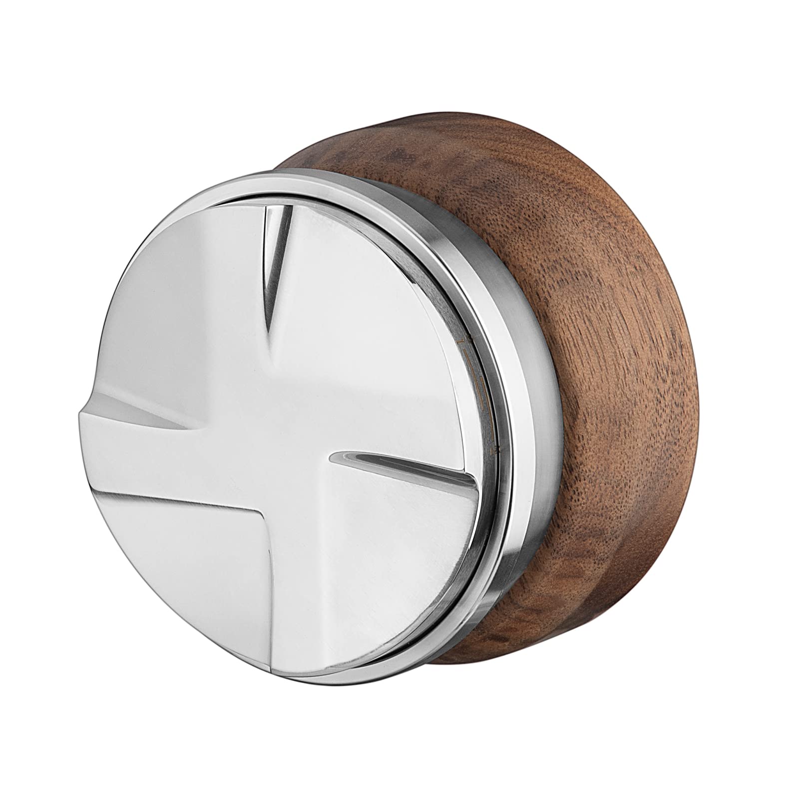 Mojae 58.5Mm Espresso Distributor, Espresso Distribution Tool, Coffee Distributor Adjustable Depth Espresso Leveler With Walnut