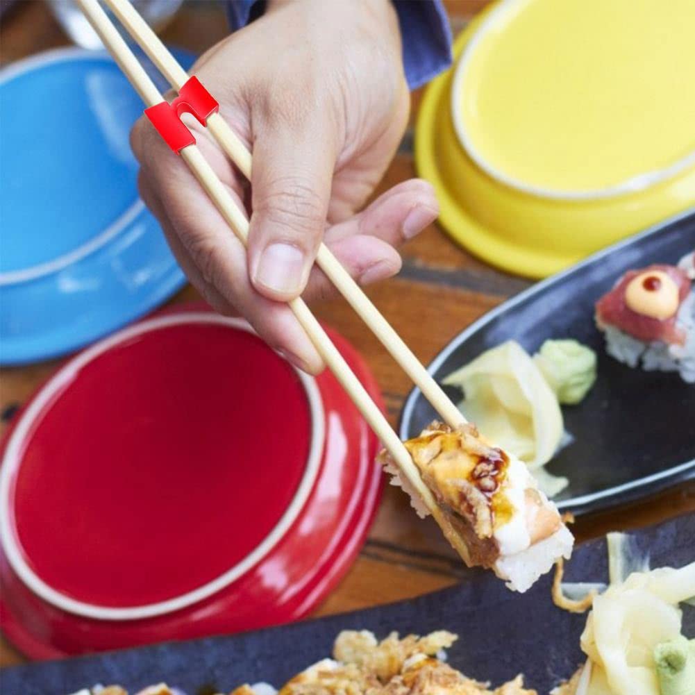 10 Pcs Reusable Chopsticks Helpers Training Chopstick Hinges Connector Practice Chinese Chop Stick Easy Chopstick Trainers For C