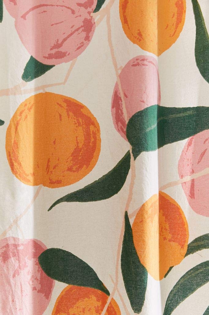 Decorative Peach Shower Curtain Waterproof Polyester Fabric, Home Bathroom Decor Hanging Curtain With Hooks 72 By 72 Inch, Hotel
