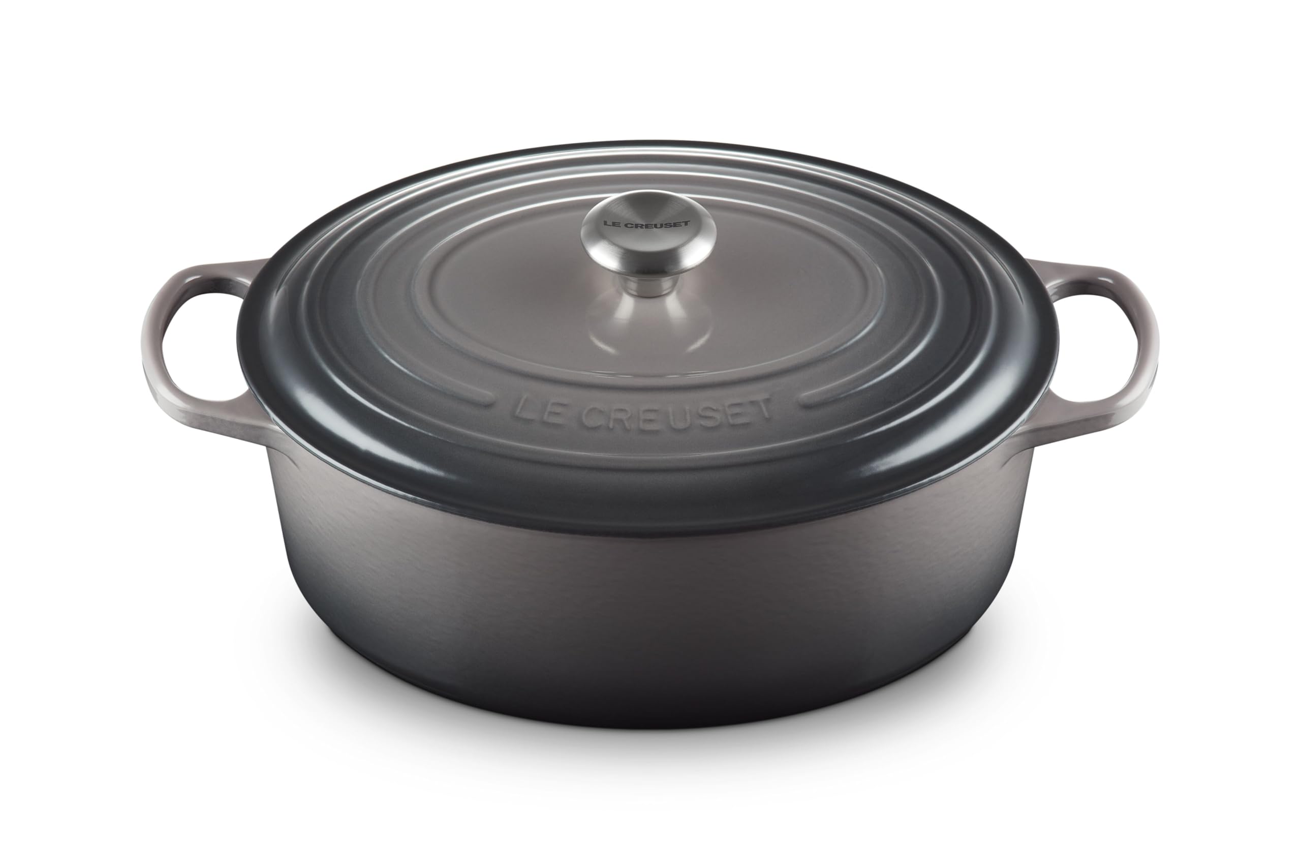Le Creuset Signature Enameled Cast Iron Oval French (Dutch) Oven, 8 Quart, Oyster