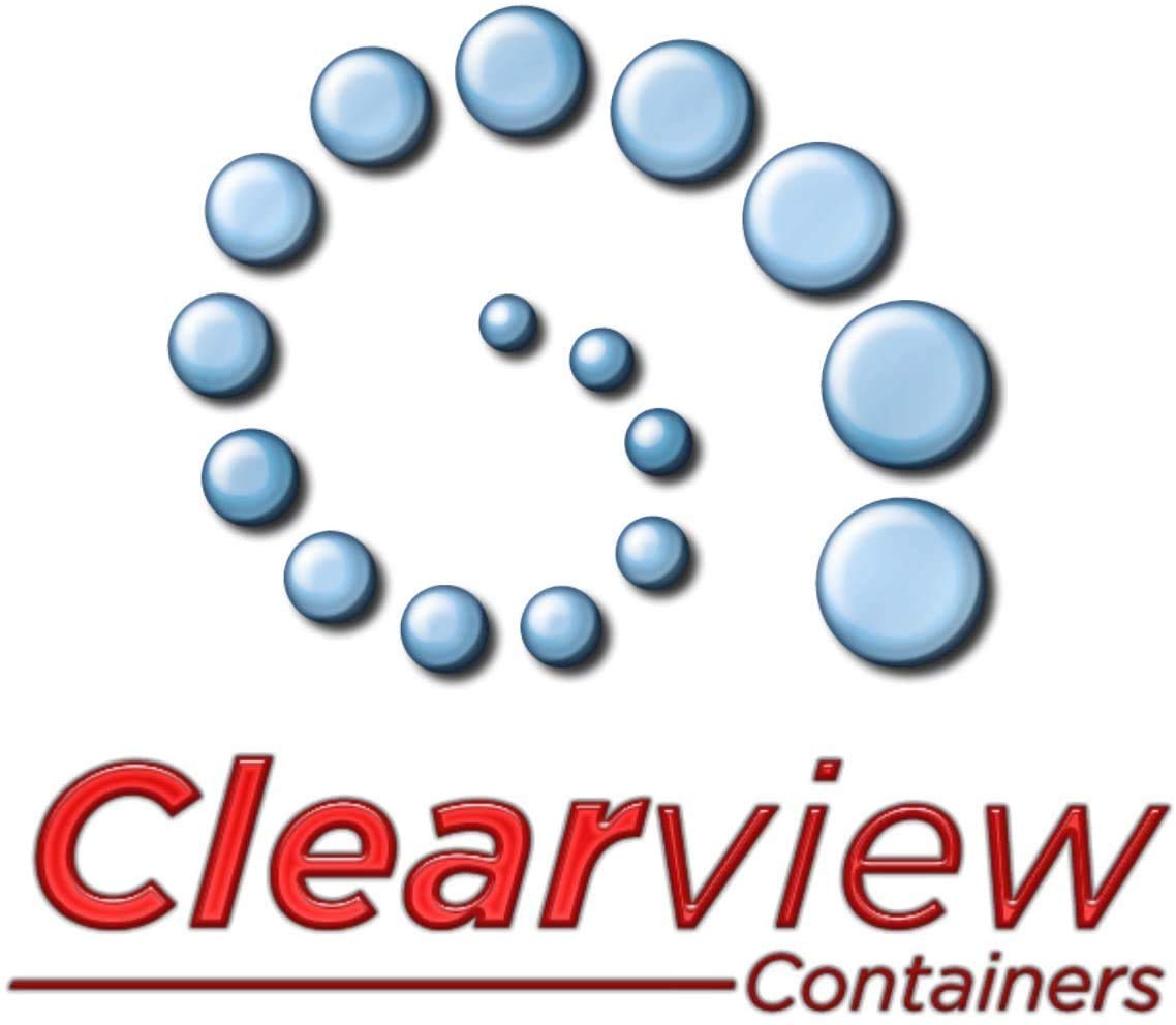 Clearview 1.5 Cup Plastic Jar - 6 Pack | Containers And Organization (12 Ounce Jars)