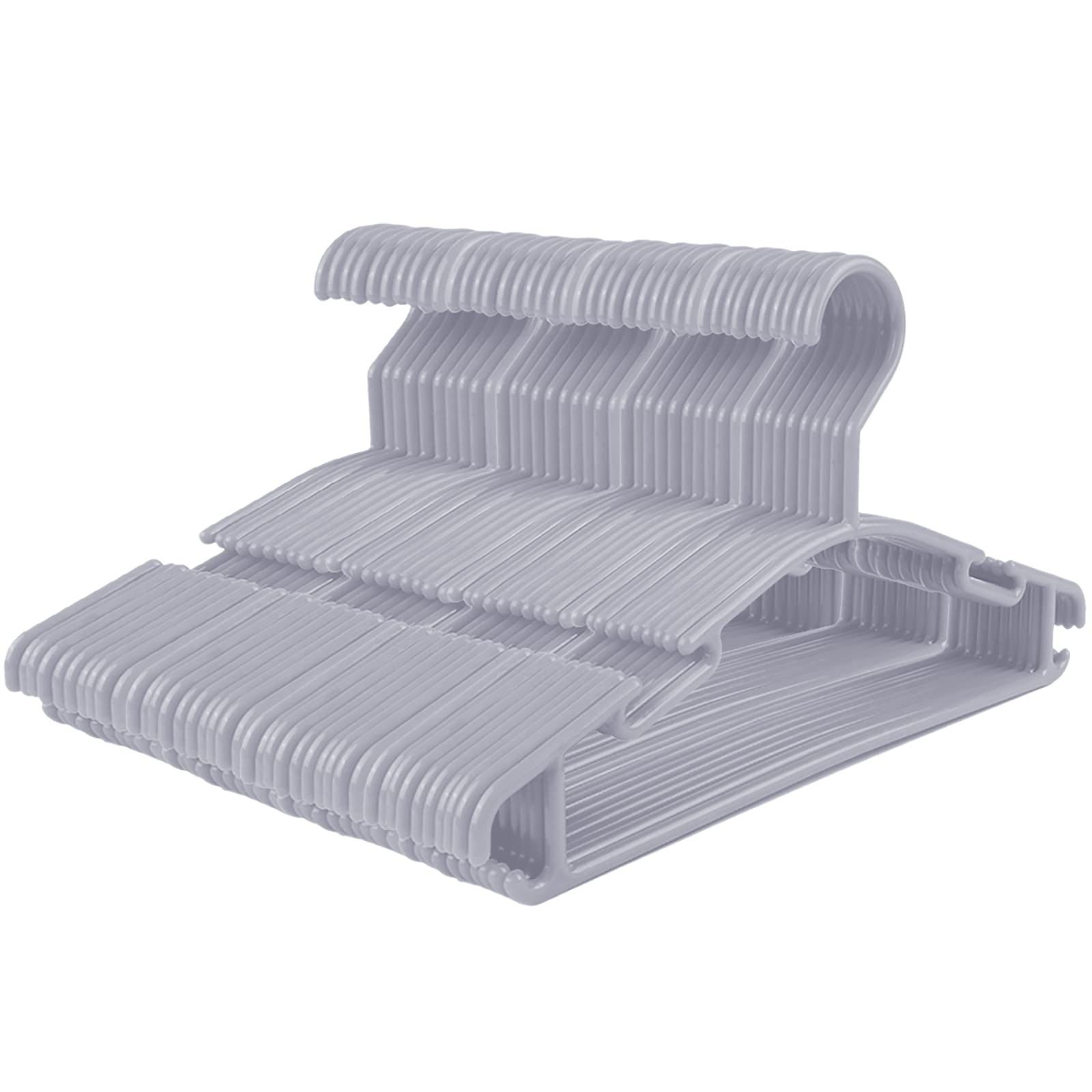 Goodtou Plastic Baby Hangers, Gray, 60 Pack, Sturdy And Durable, Ideal For Kids' Clothes