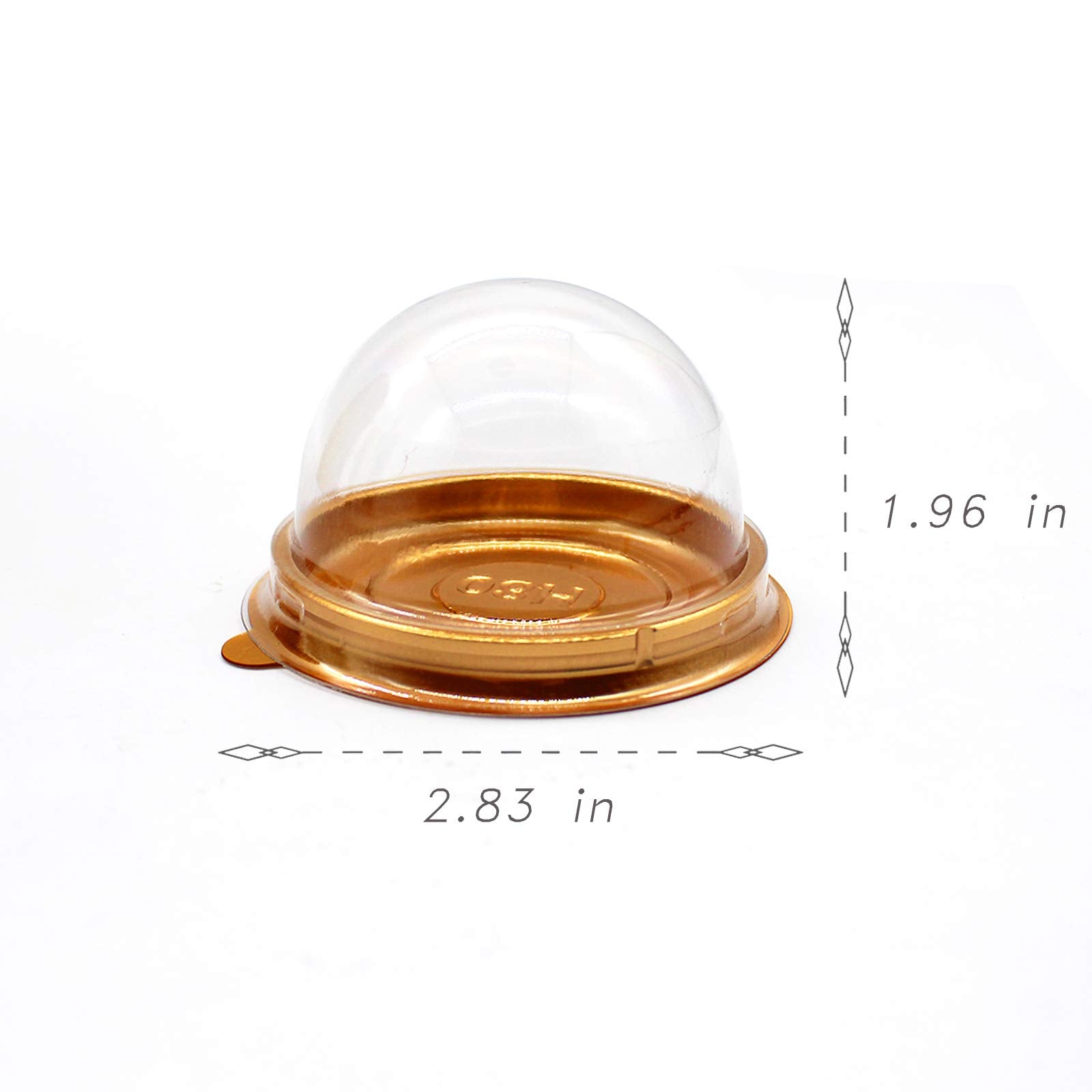 Mr.Foam Clear Plastic Mini Cupcake Container,50 Pc Desk Pet Containers Mooncake Boxes Muffin Pod Dome Desk Pet Holders Individua