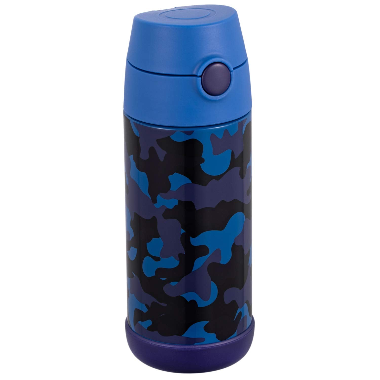 Snug Insulated Kids Water Bottle with Straw & Spout - Double-Wall Stainless Steel, Leakproof, Easy-Flip Lid - For School, Travel