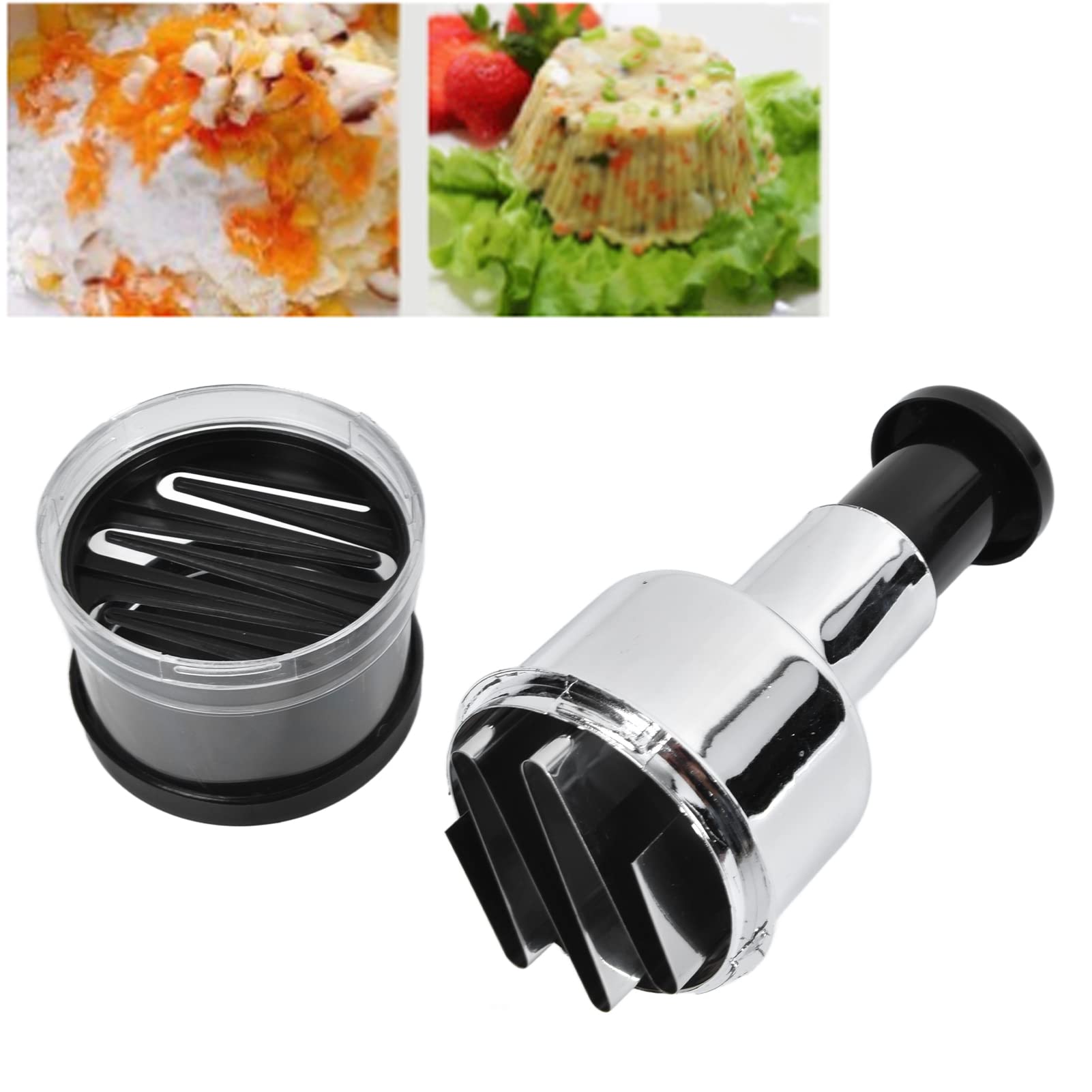 Hand Food Chopper, Stainless Steel Manual Hand Vegetable Chopper Dicer Onion Chopper Vegetable Slicer Garlic Mincer Handheld Foo